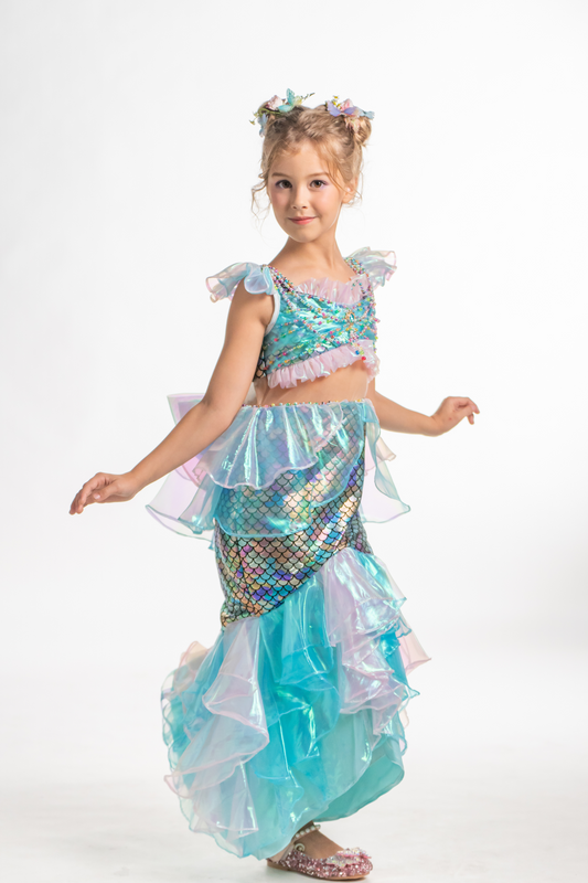 Blue Iridescent Mermaid Dress ~ Princess Ariel ~
