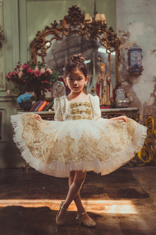 Champagne Nutcracker Set (Dress + Jacket)