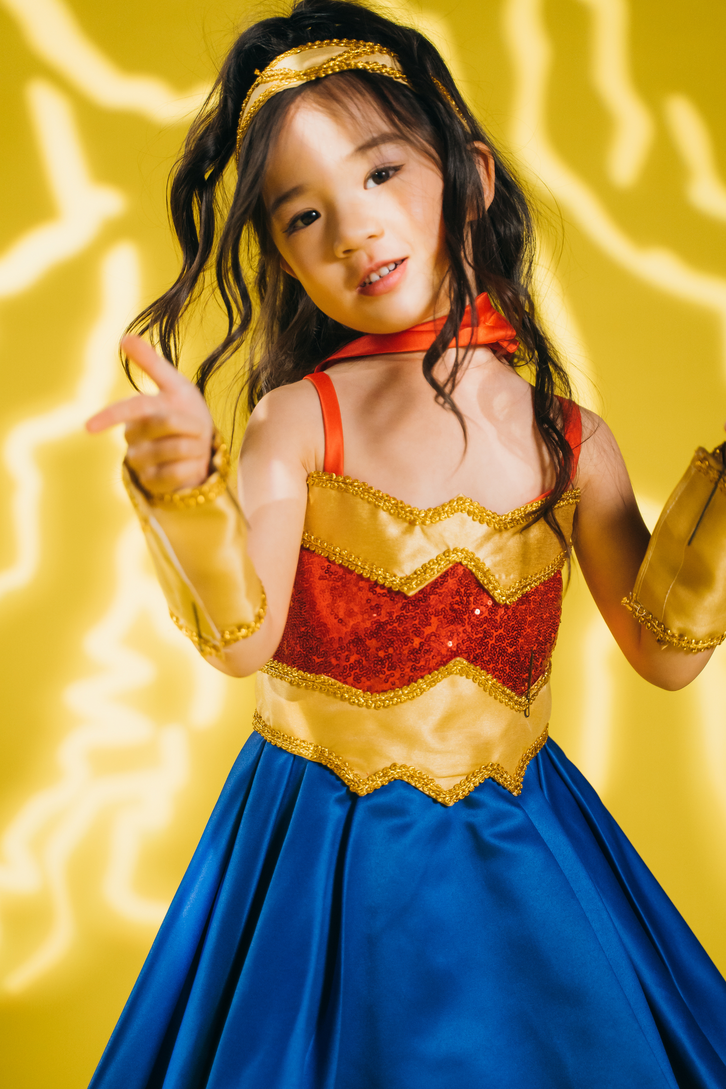 (SOLD OUT) Wonder Woman Set with Dress, Cape, Headband & Sleeves