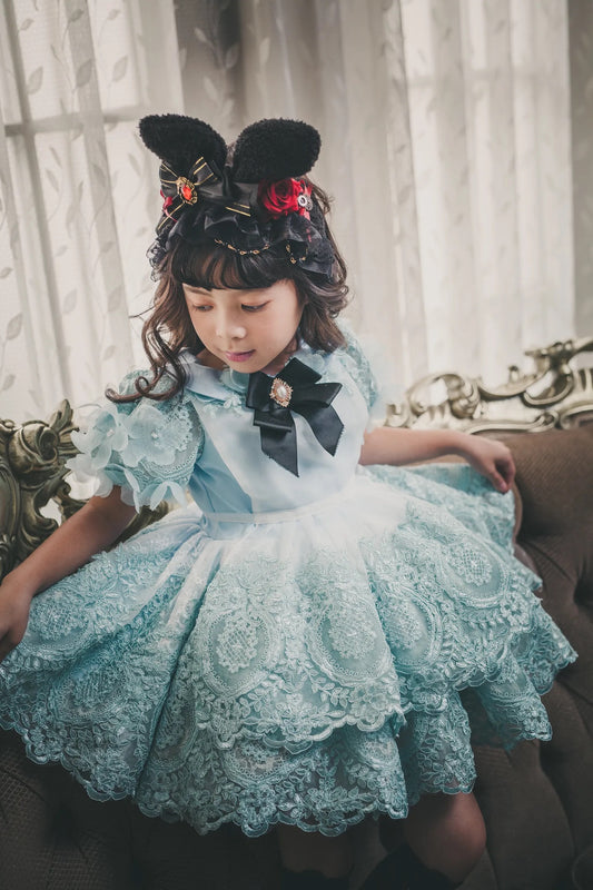 Alice in Wonderland Blue Dress & Apron Set