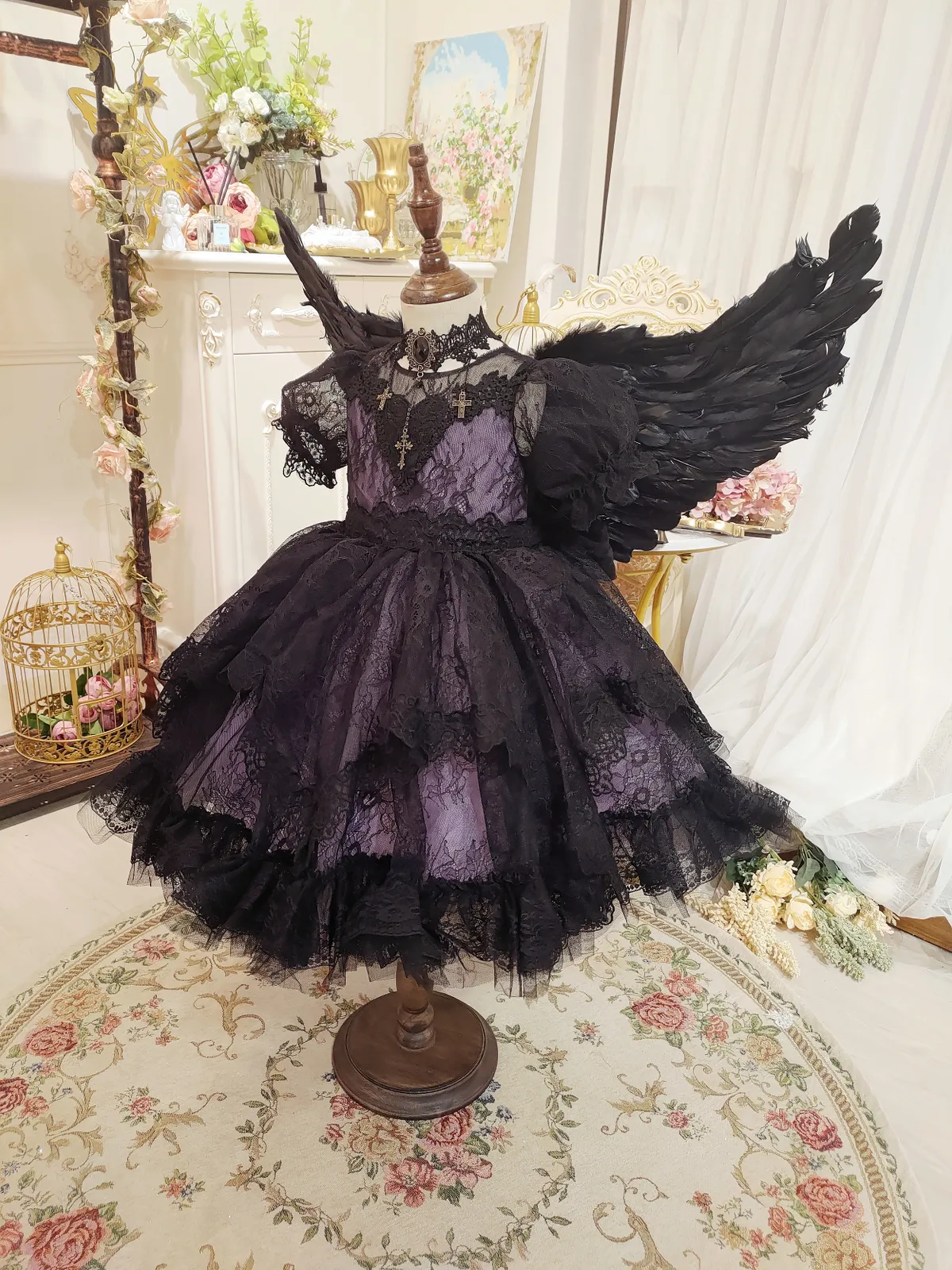 Ready-to-Ship ★ Little Witch Amelia - Purple & Black Lace Dress