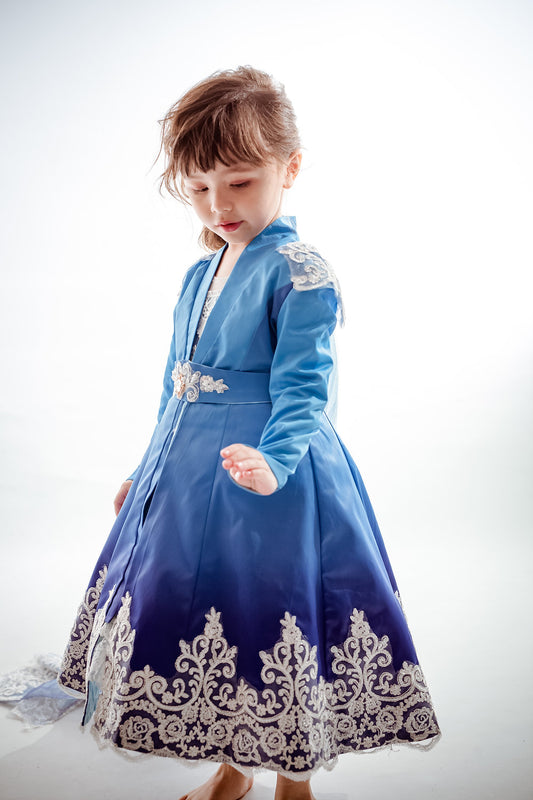 Elsa Blue Ombre Coat Dress