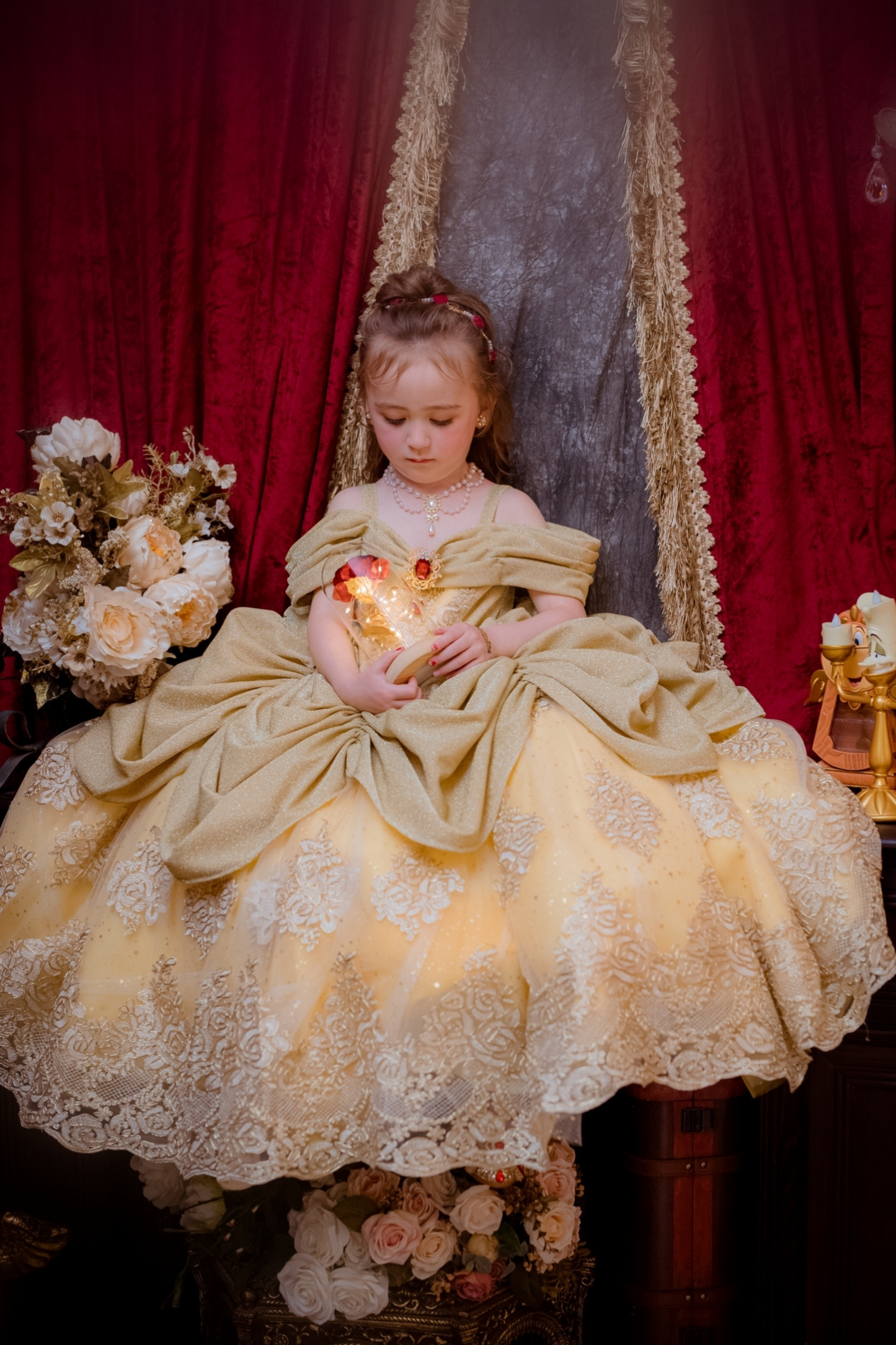 Belle Golden Lurex Gown