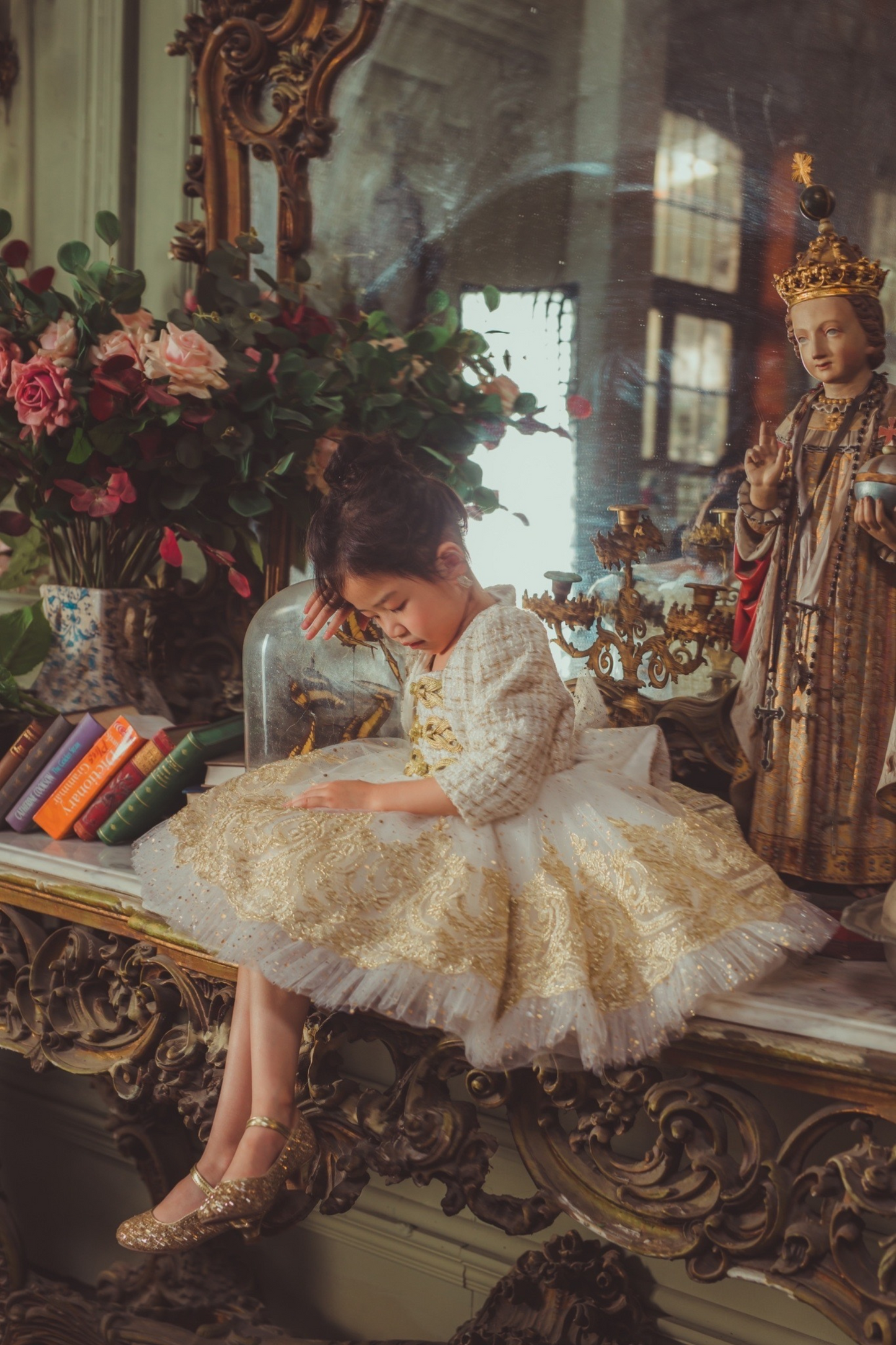 Champagne Nutcracker Set (Dress + Jacket)