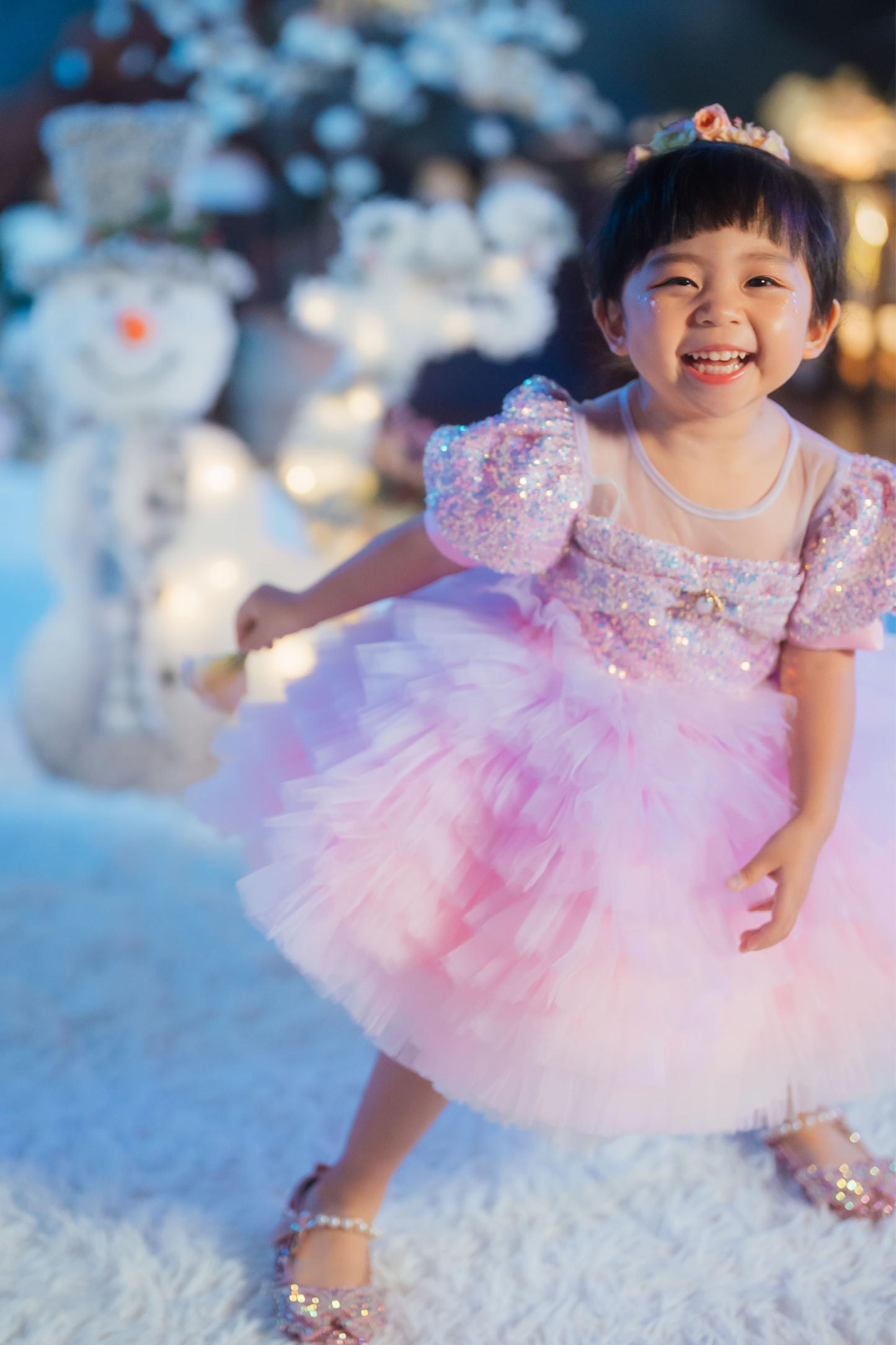 Lilac & Pink Sugar Plum Fairy Ombre Tulle Dress
