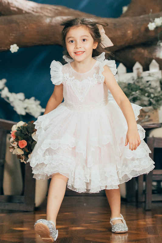 Ready-to-Ship ★ Cupid Angel Lace Dress (Pink)