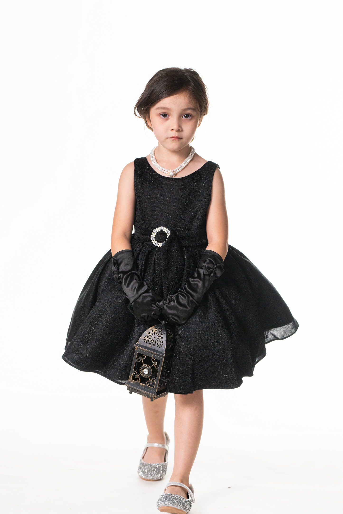Ready-to-Ship ★ Audrey Black Lurex Set (Cropped Jacket + Dress)