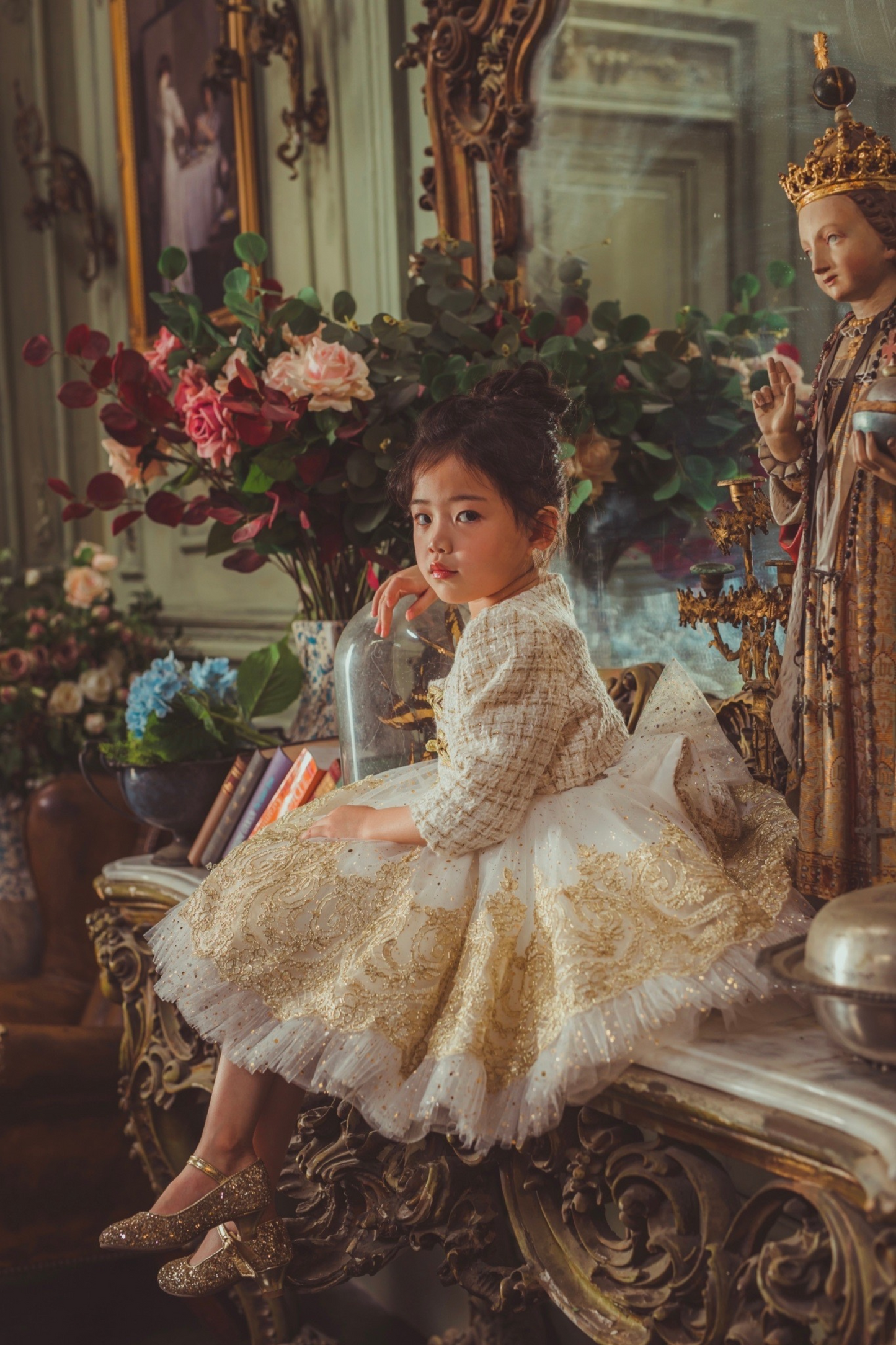 Champagne Nutcracker Set (Dress + Jacket)