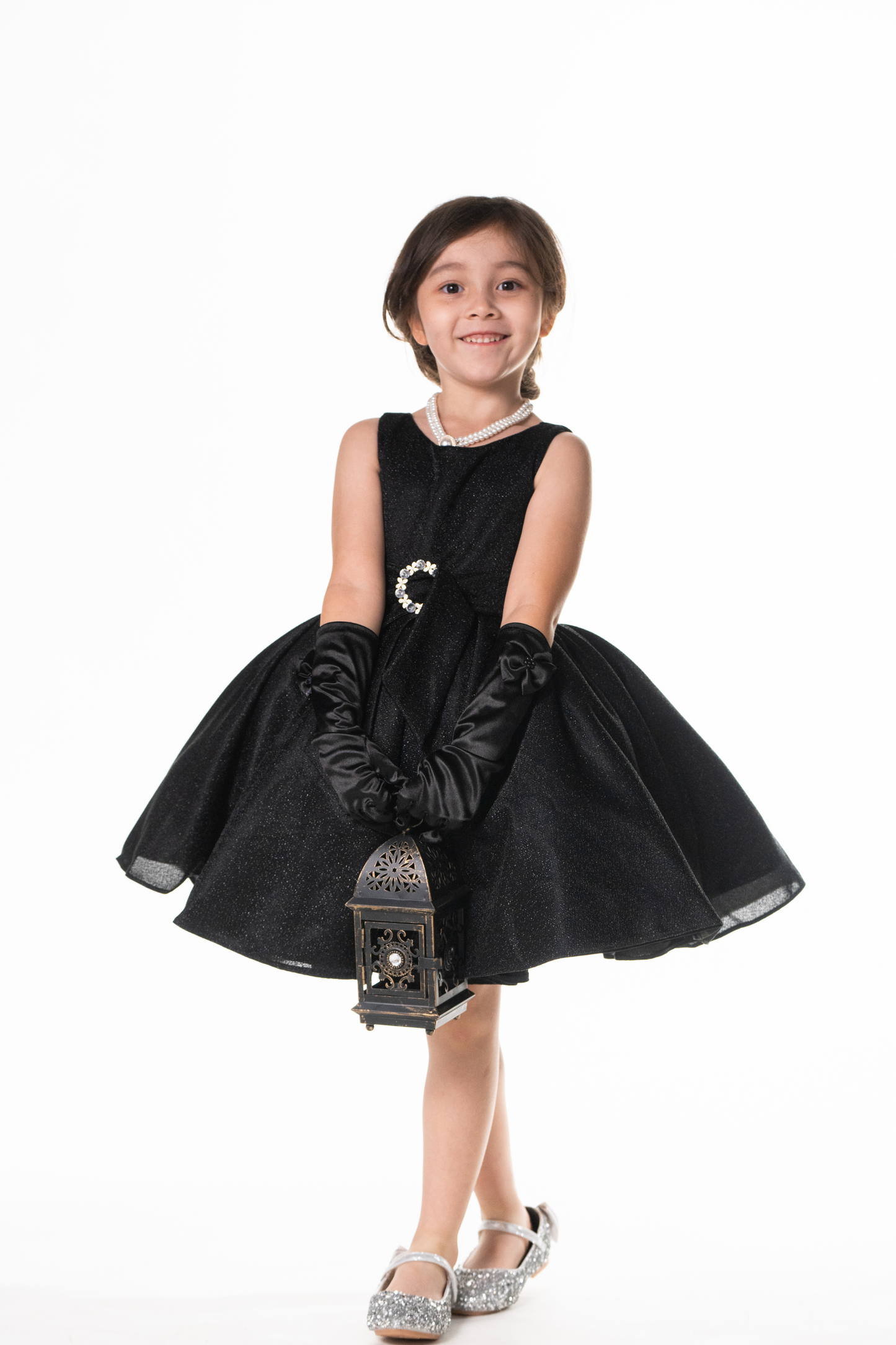Ready-to-Ship ★ Audrey Black Lurex Set (Cropped Jacket + Dress)