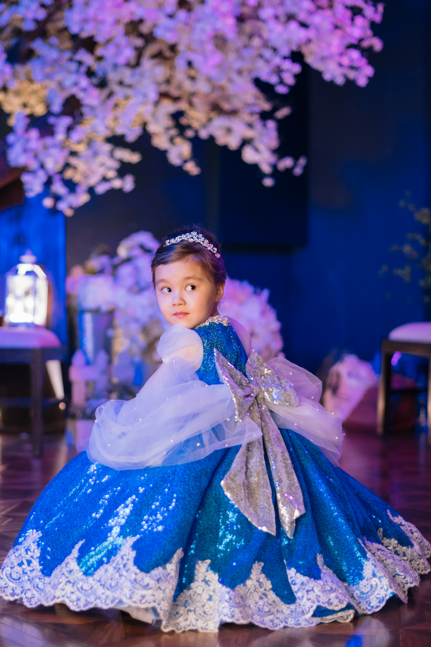 Cinderella Blue Sequin Gown