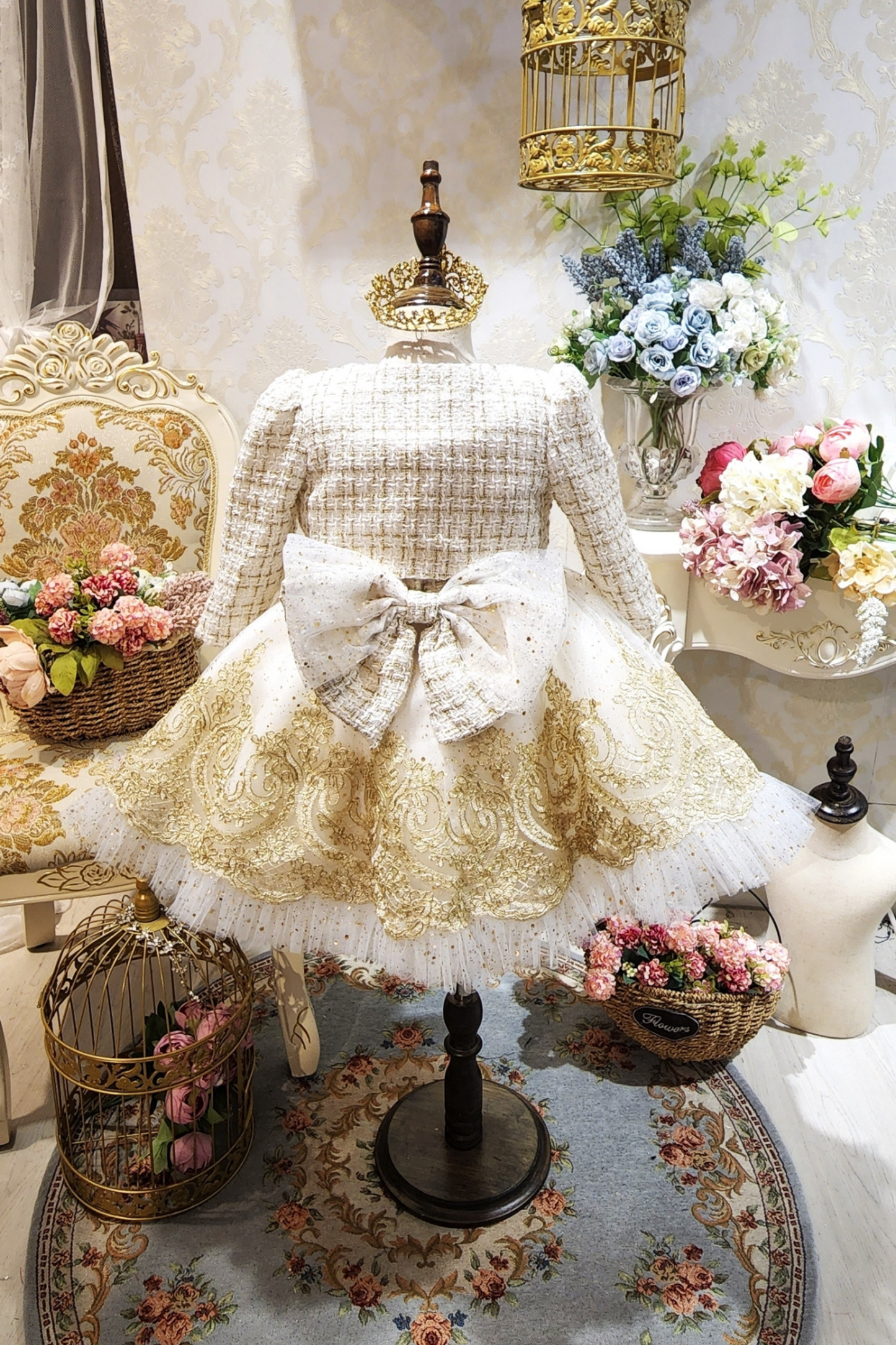 Champagne Nutcracker Set (Dress + Jacket)