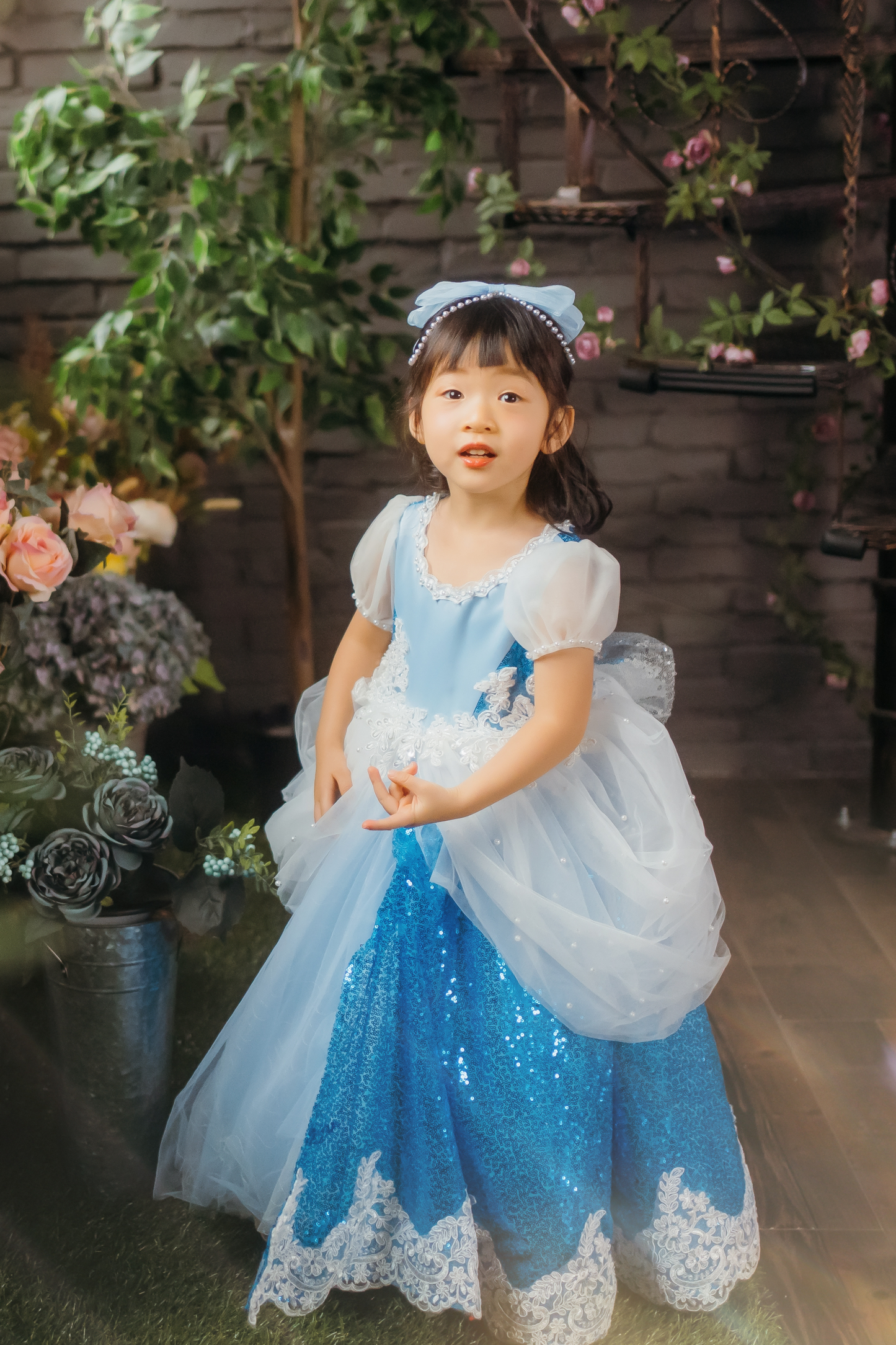 Cinderella Blue Sequin Gown