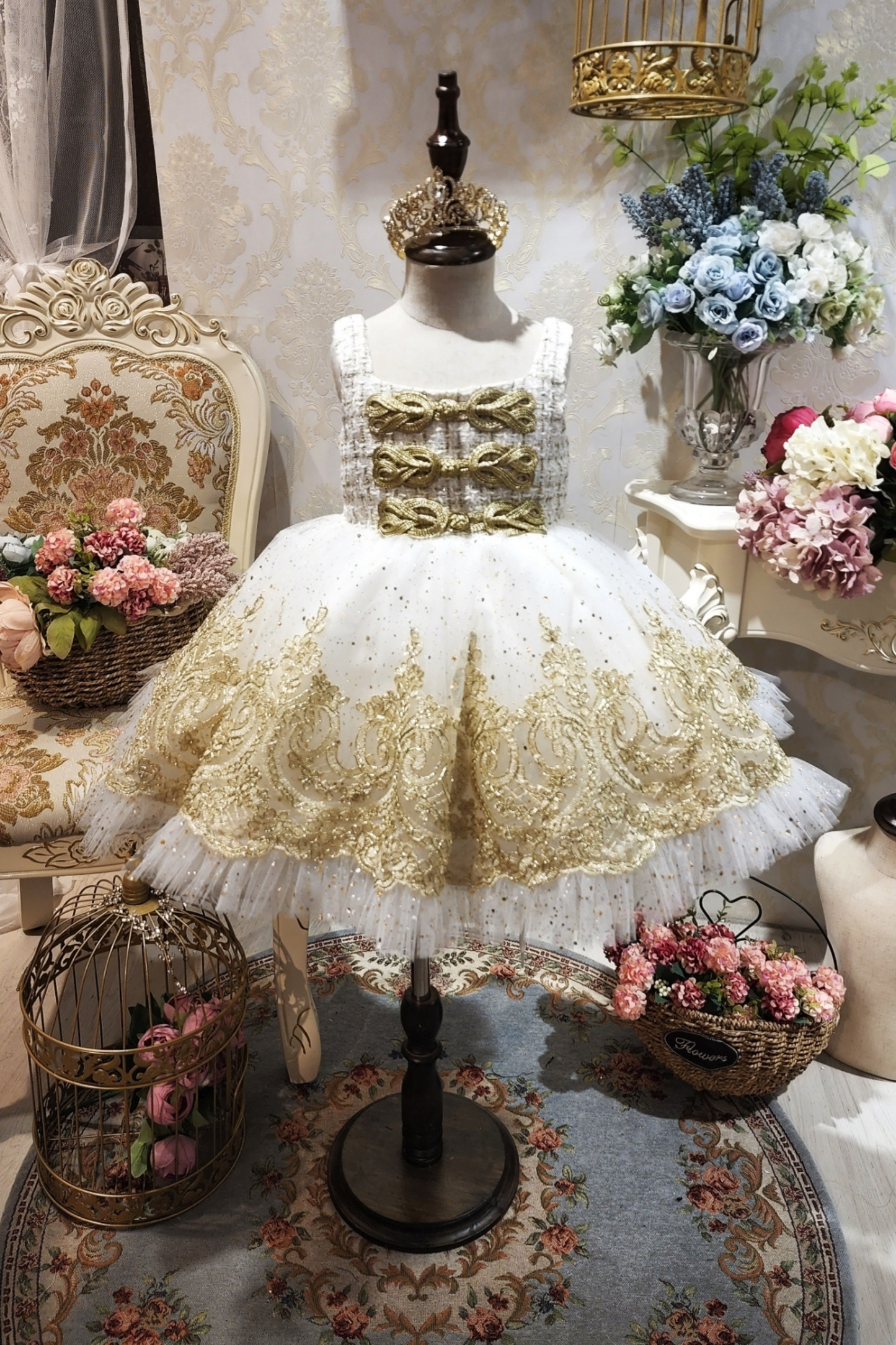 Champagne Nutcracker Set (Dress + Jacket)
