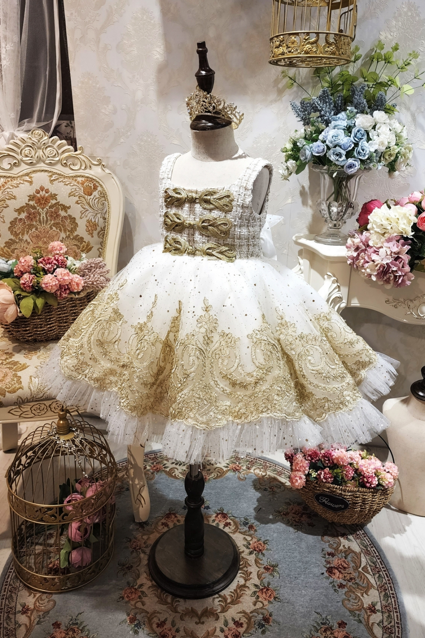 Champagne Nutcracker Set (Dress + Jacket)