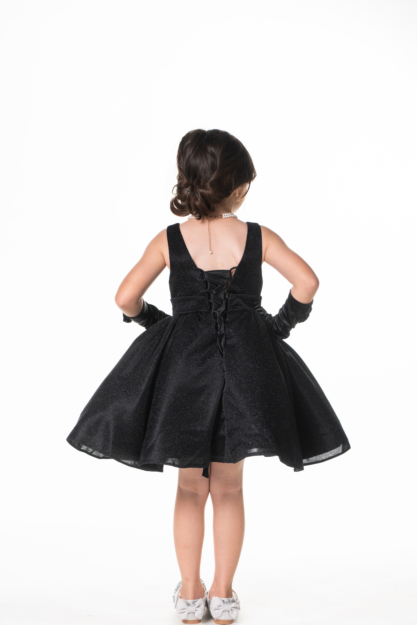 Ready-to-Ship ★ Audrey Black Lurex Set (Cropped Jacket + Dress)