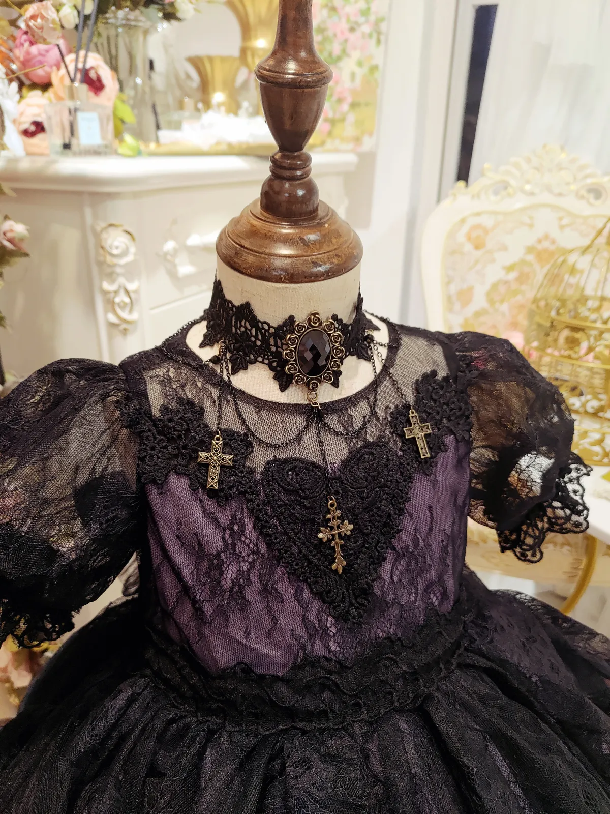 Ready-to-Ship ★ Little Witch Amelia - Purple & Black Lace Dress