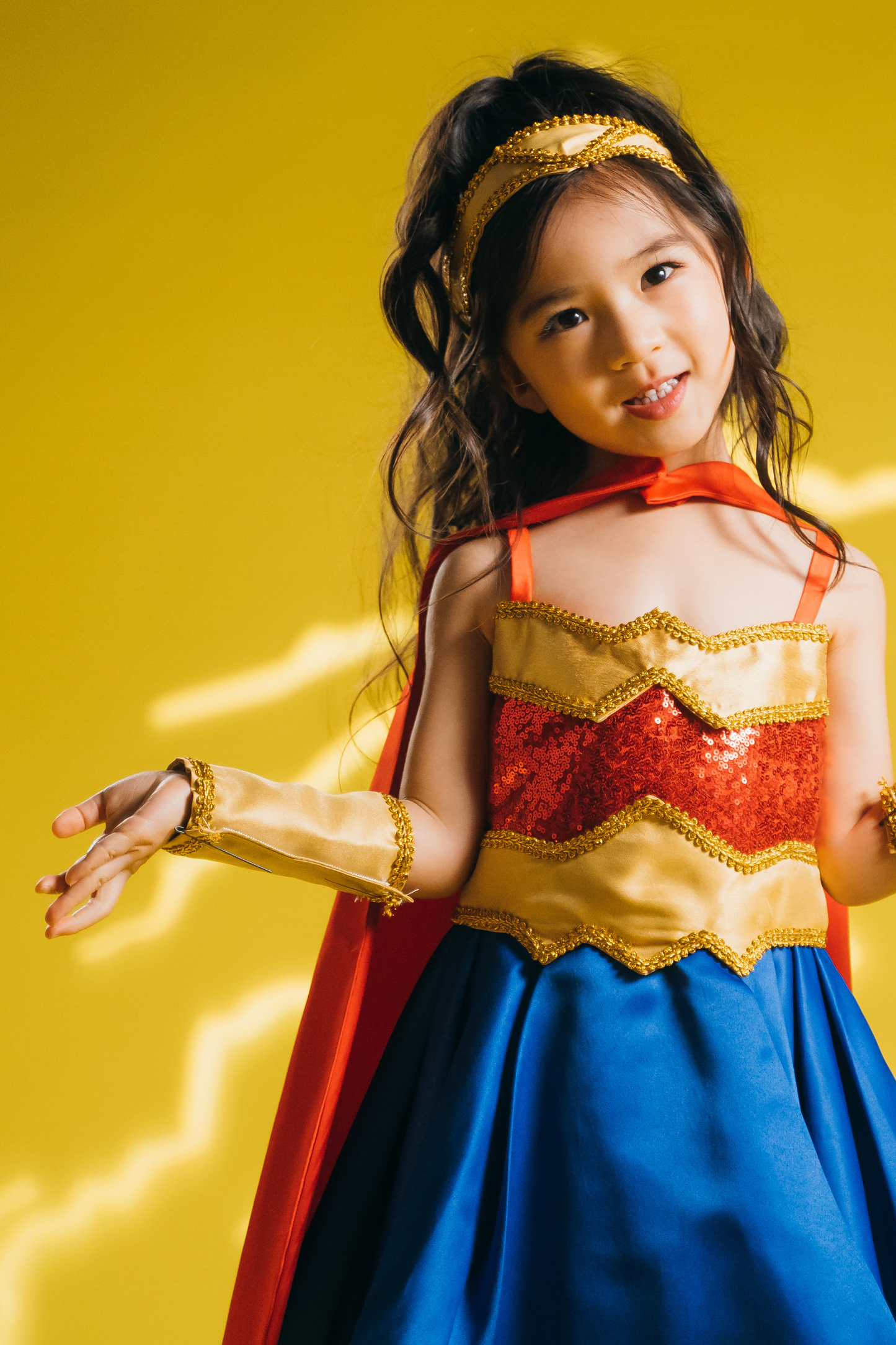 (SOLD OUT) Wonder Woman Set with Dress, Cape, Headband & Sleeves