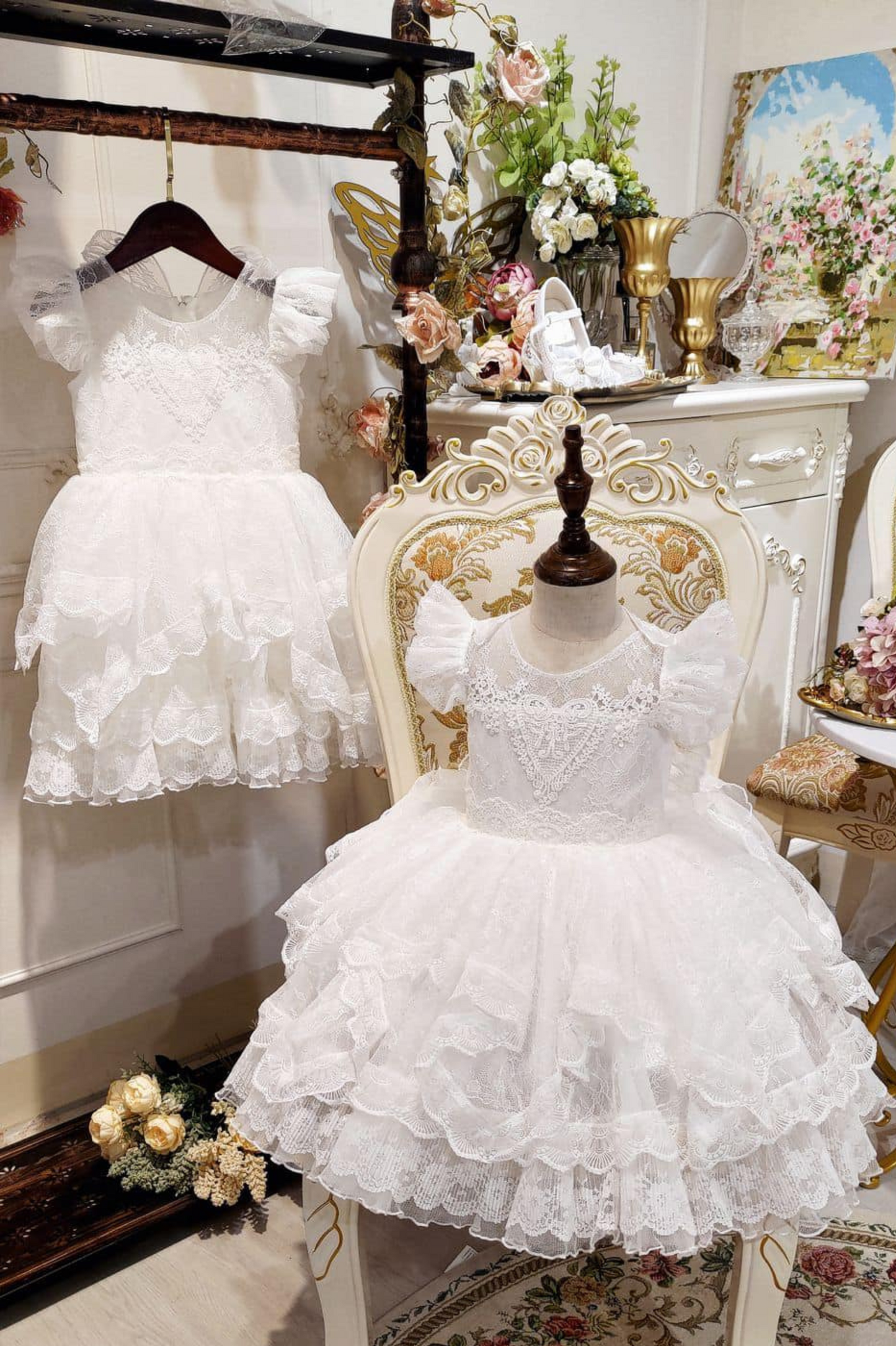 Ready-to-Ship ★ Cupid Angel Lace Dress (White)