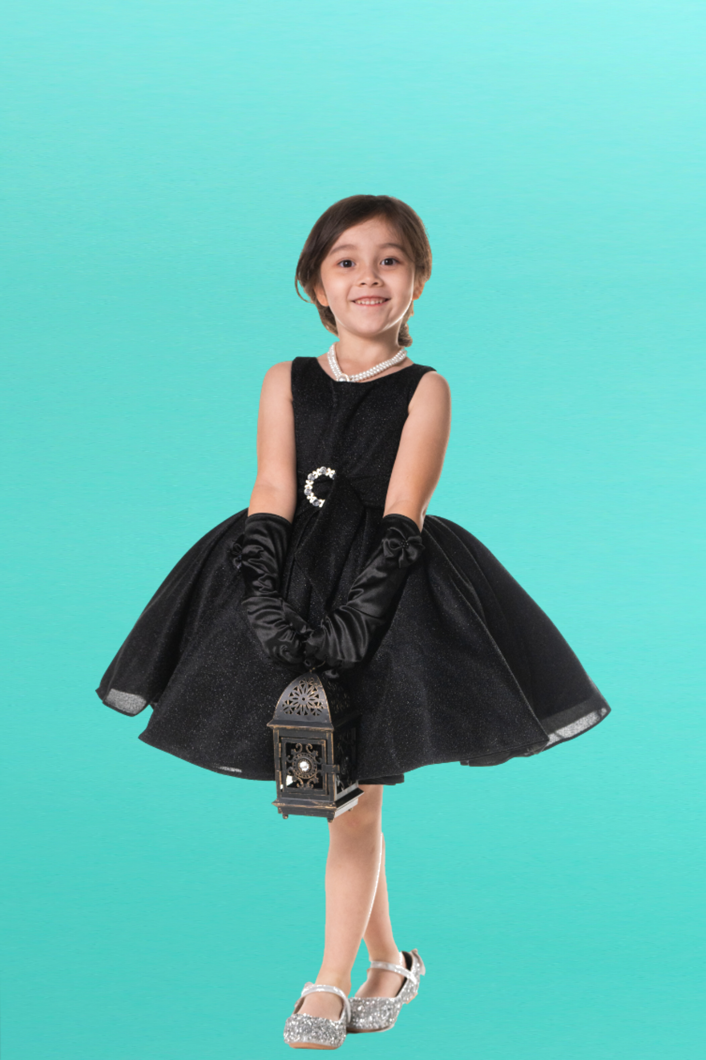 Ready-to-Ship ★ Audrey Black Lurex Set (Cropped Jacket + Dress)