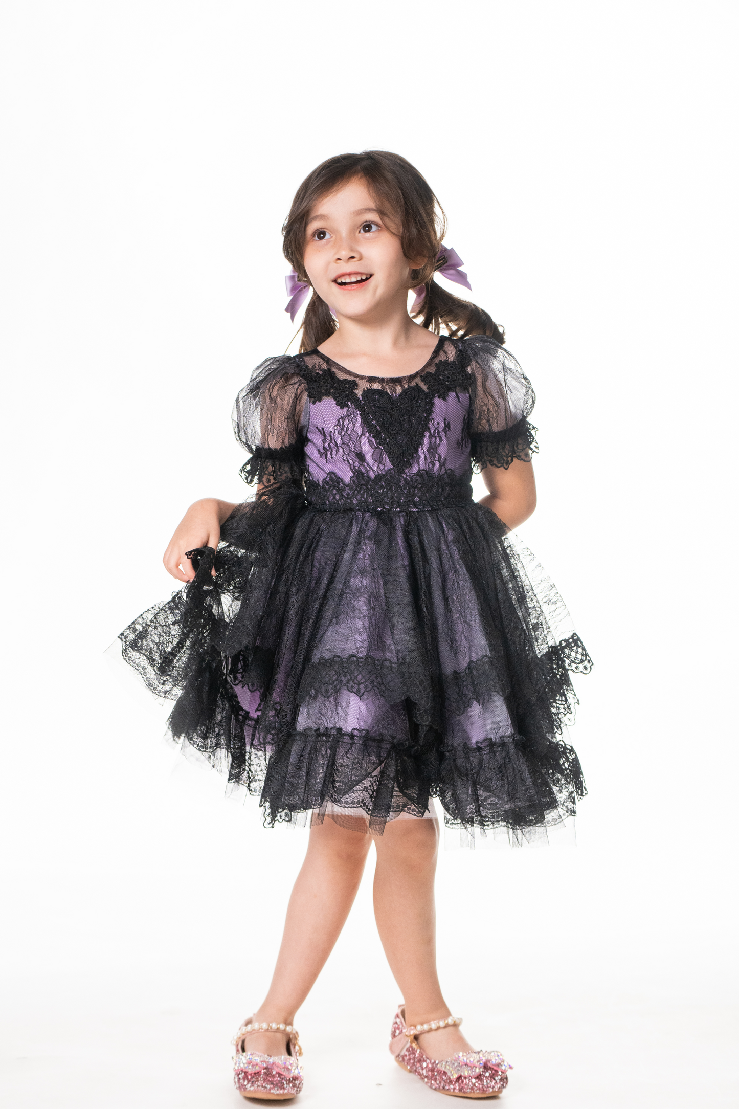 Ready-to-Ship ★ Little Witch Amelia - Purple & Black Lace Dress