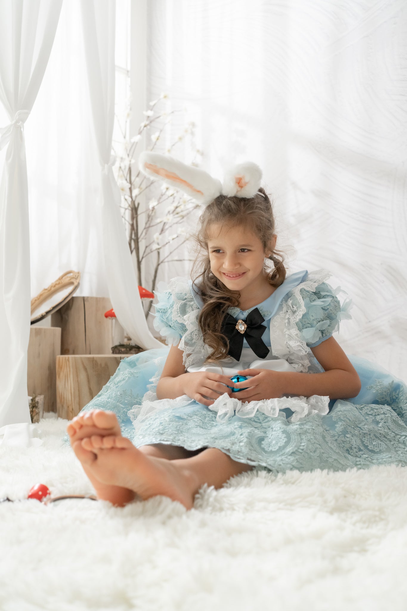 Alice in Wonderland Blue Dress & Apron Set