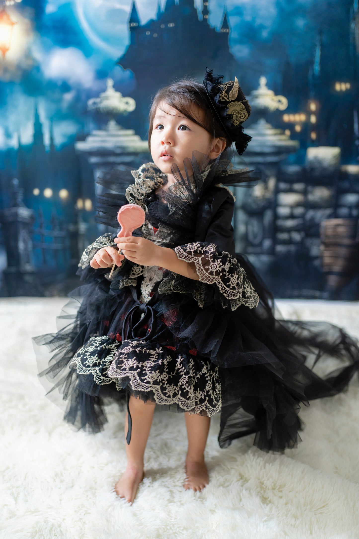 Ready-to-Ship ★ Queen of Hearts Red & Black Lace Set (Dress & Coat)