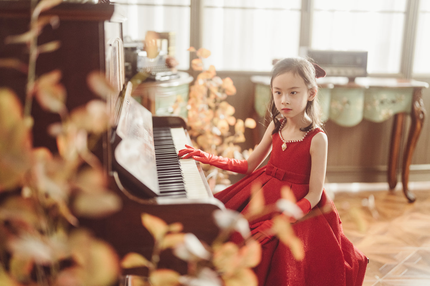 Ready-to-Ship ★ Ruby Red Lurex Gown