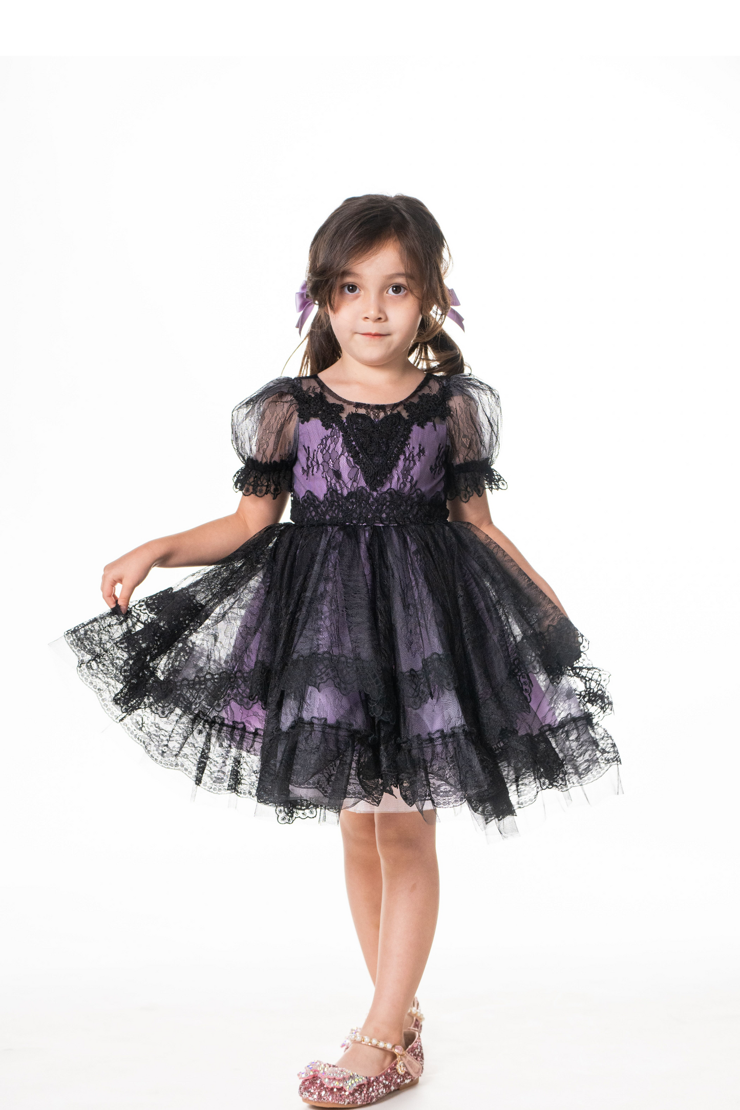 Ready-to-Ship ★ Little Witch Amelia - Purple & Black Lace Dress