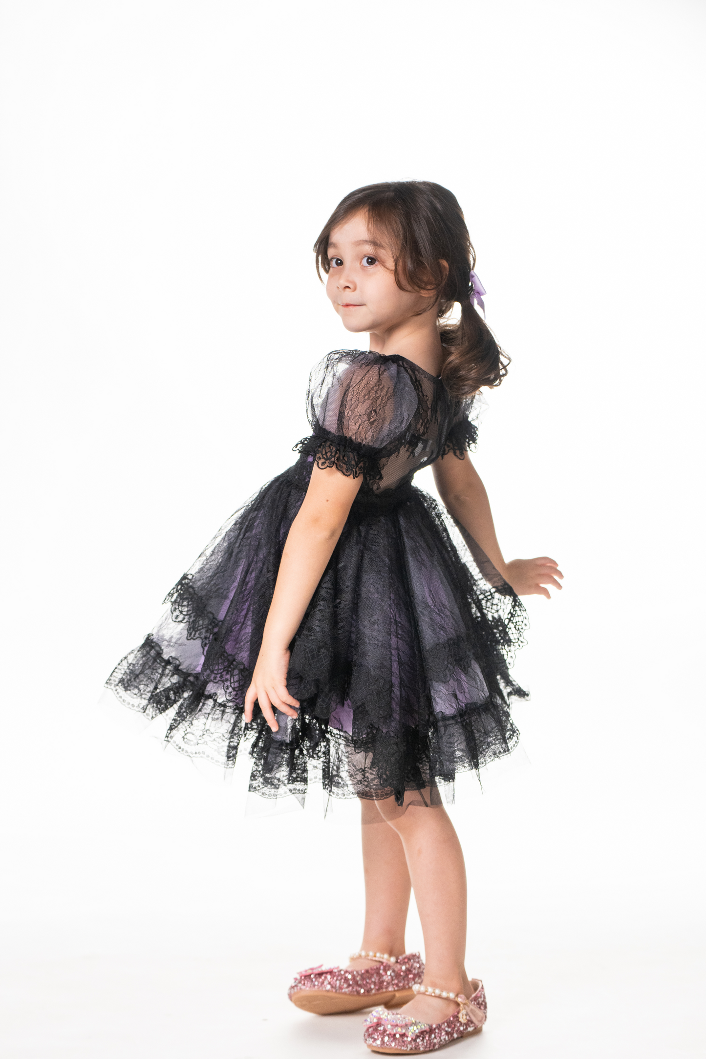 Ready-to-Ship ★ Little Witch Amelia - Purple & Black Lace Dress