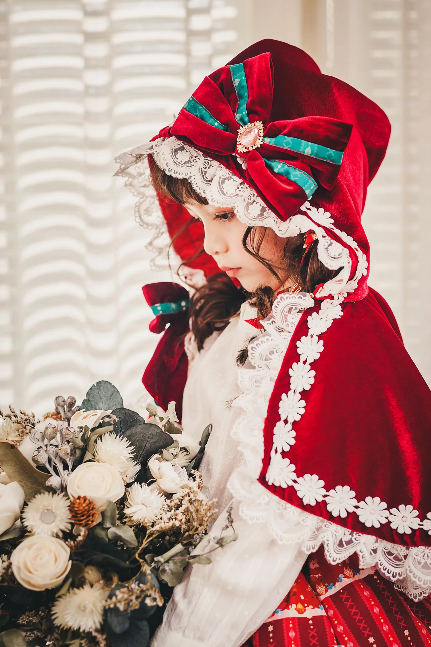 Ready-to-Ship ★ Red Noel ~Christmas Reindeer Cape & Skirt Set~