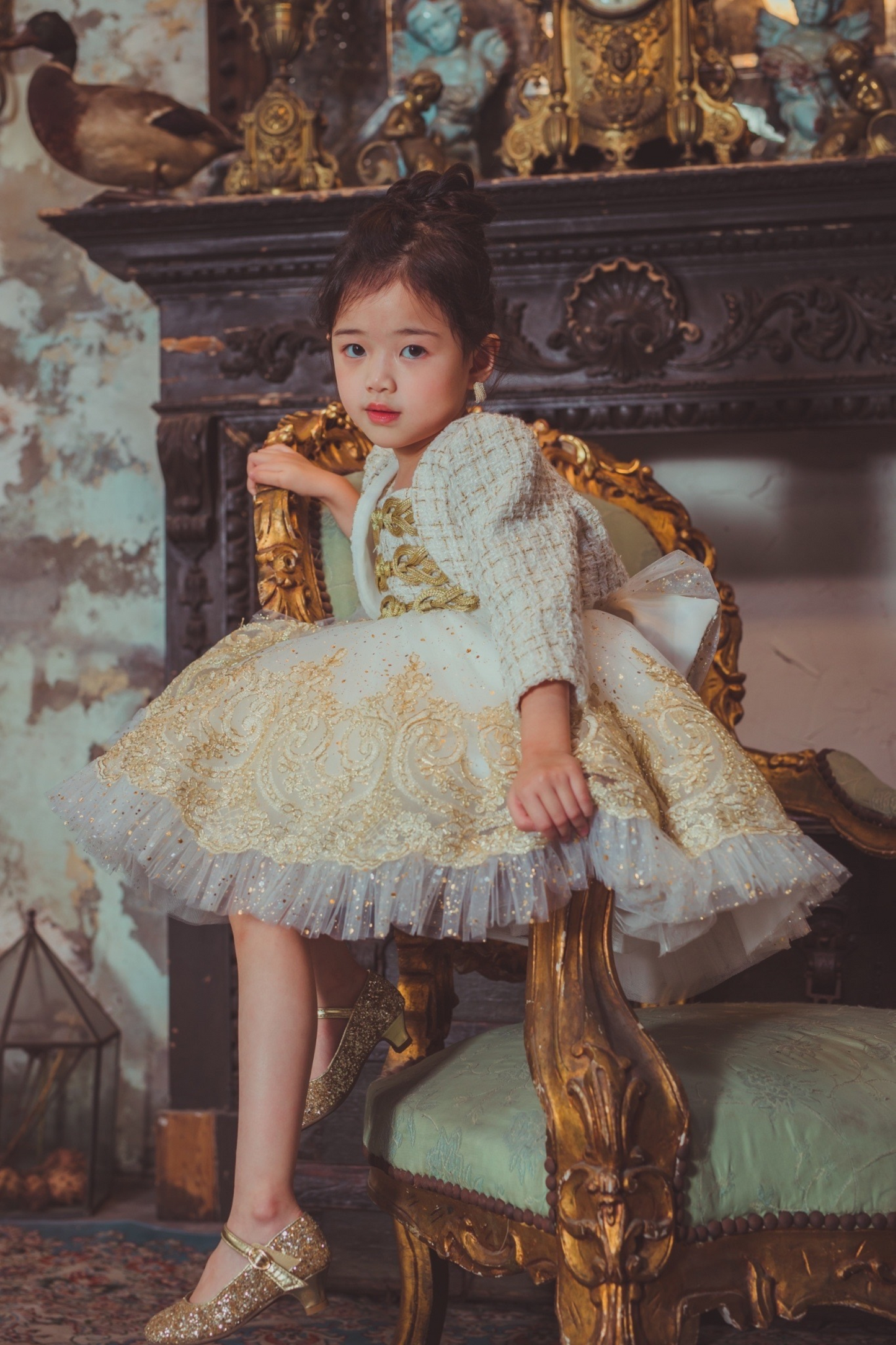 Champagne Nutcracker Set (Dress + Jacket)