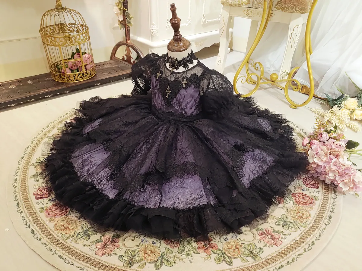Ready-to-Ship ★ Little Witch Amelia - Purple & Black Lace Dress