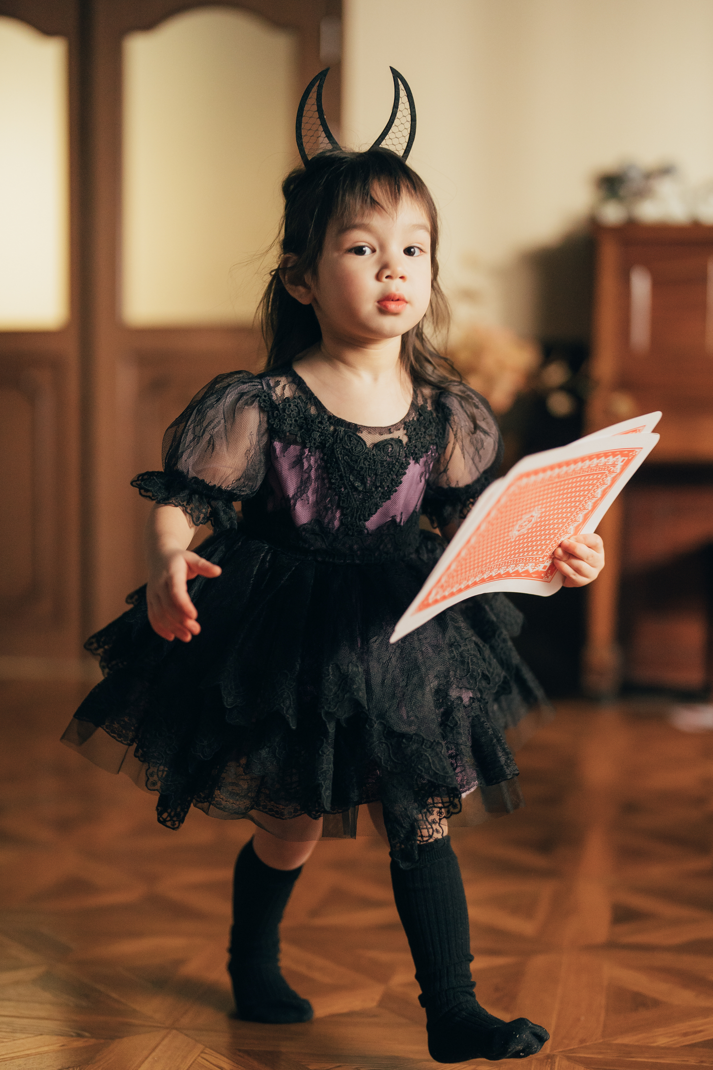 Ready-to-Ship ★ Little Witch Amelia - Purple & Black Lace Dress