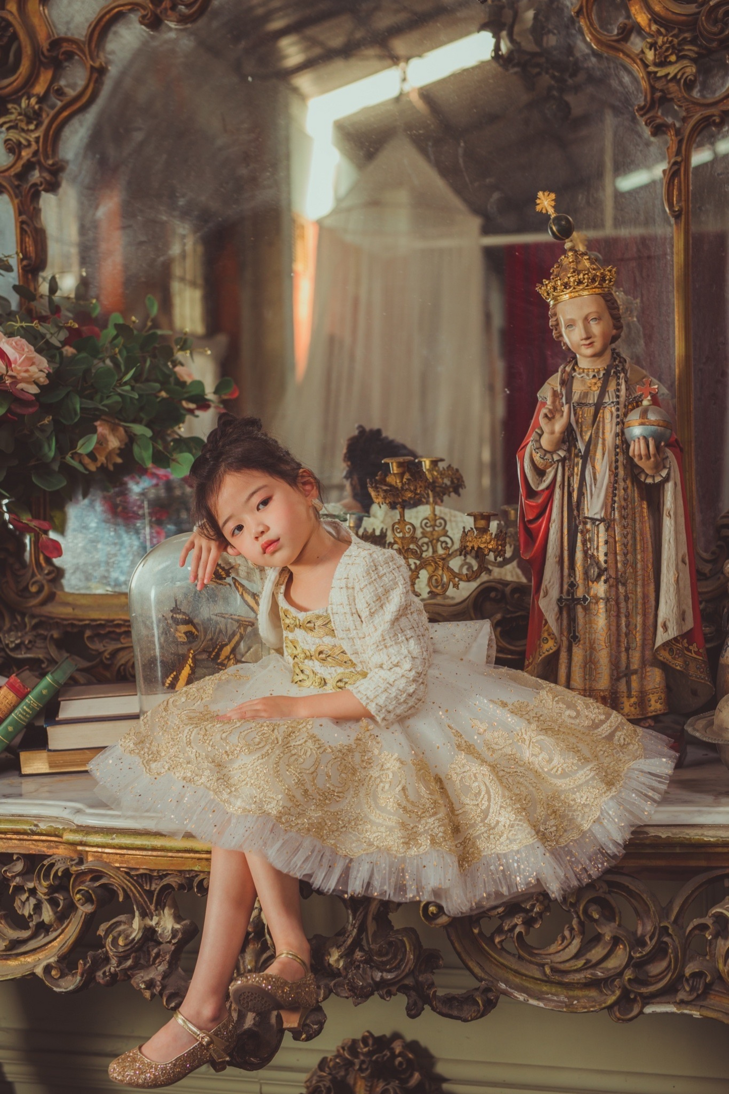 Champagne Nutcracker Set (Dress + Jacket)