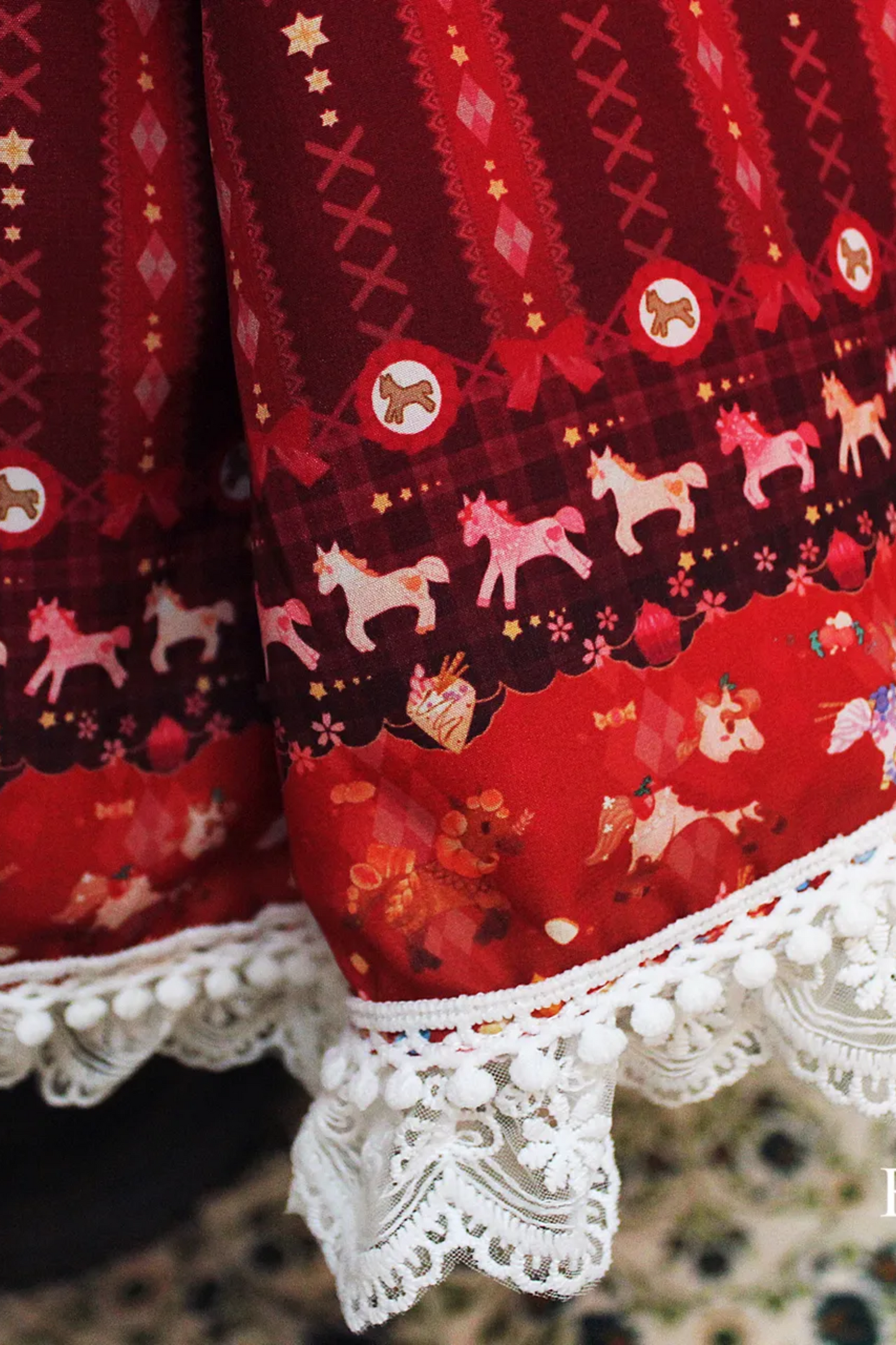 Ready-to-Ship ★ Red Noel ~Christmas Reindeer Cape & Skirt Set~