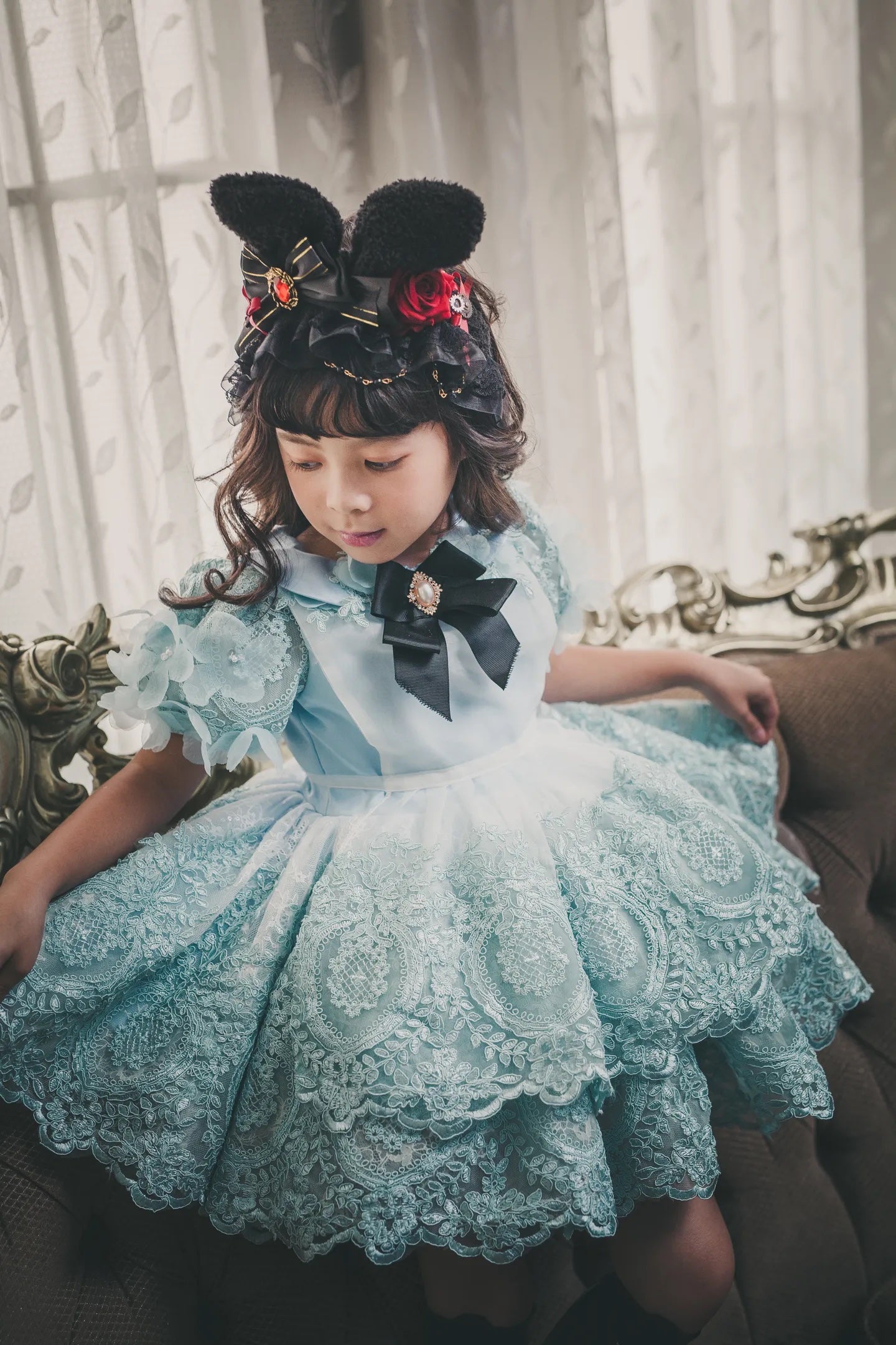 Alice in Wonderland Blue Dress & Apron Set