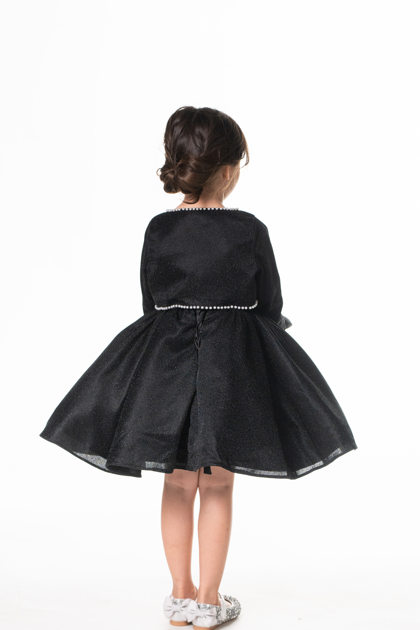 Ready-to-Ship ★ Audrey Black Lurex Set (Cropped Jacket + Dress)