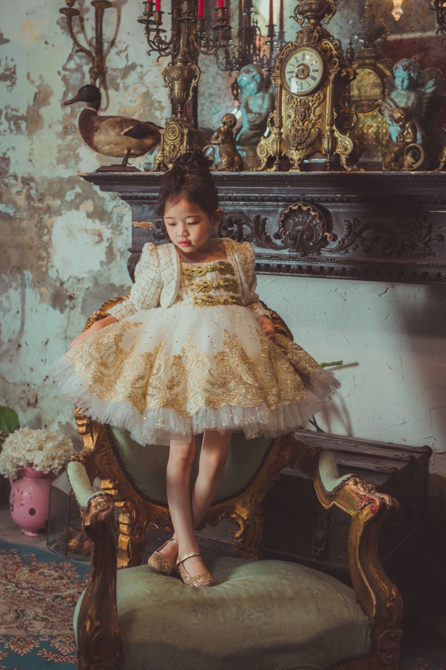 Champagne Nutcracker Set (Dress + Jacket)