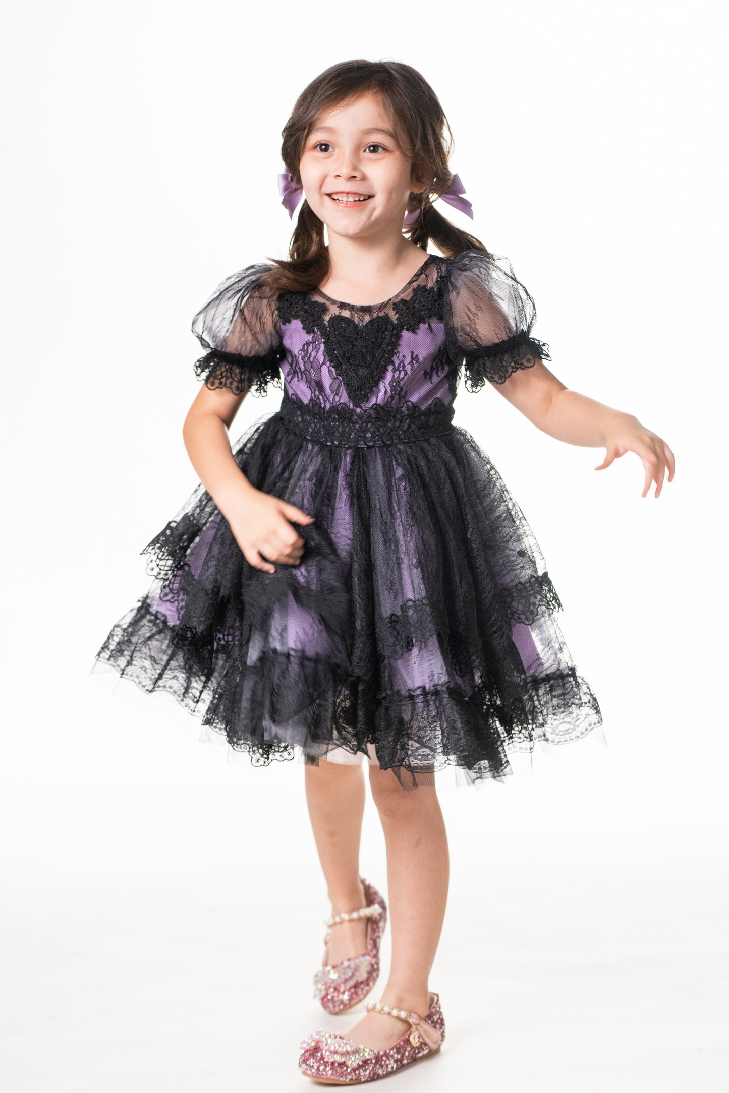 Ready-to-Ship ★ Little Witch Amelia - Purple & Black Lace Dress
