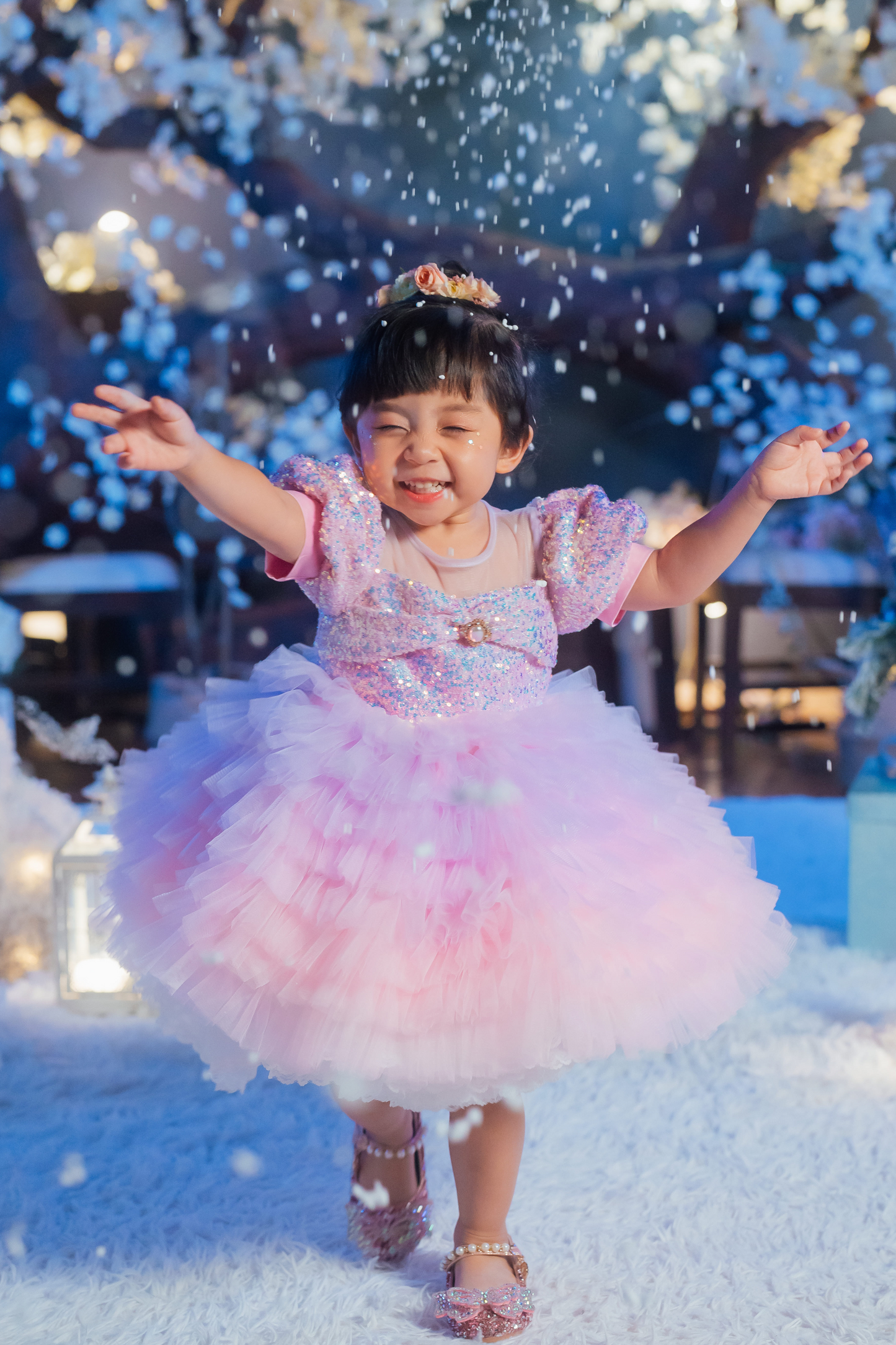 Lilac & Pink Sugar Plum Fairy Ombre Tulle Dress