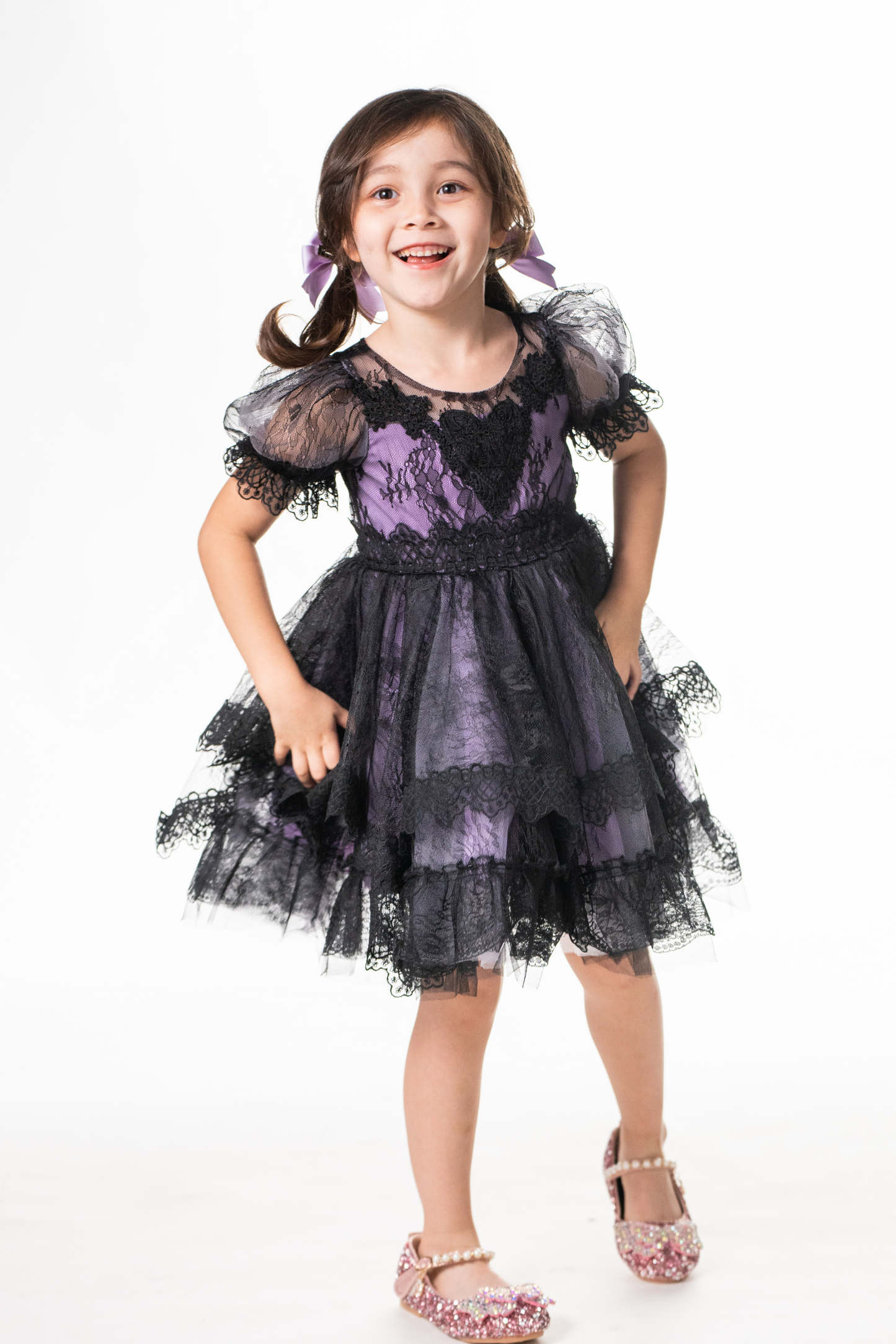 Ready-to-Ship ★ Little Witch Amelia - Purple & Black Lace Dress