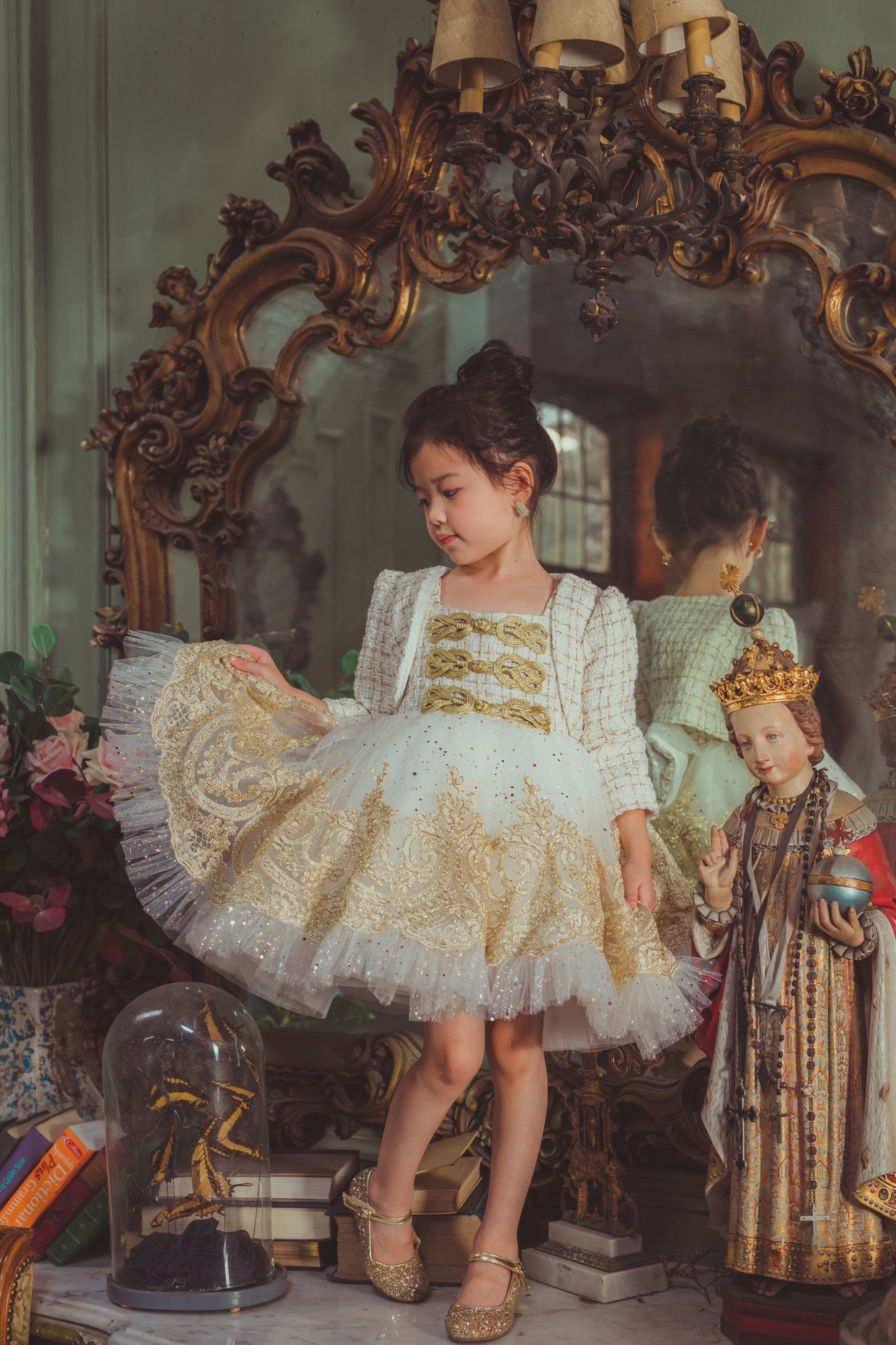 Champagne Nutcracker Set (Dress + Jacket)
