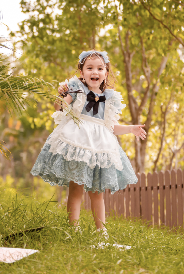 Alice in Wonderland Blue Dress & Apron Set