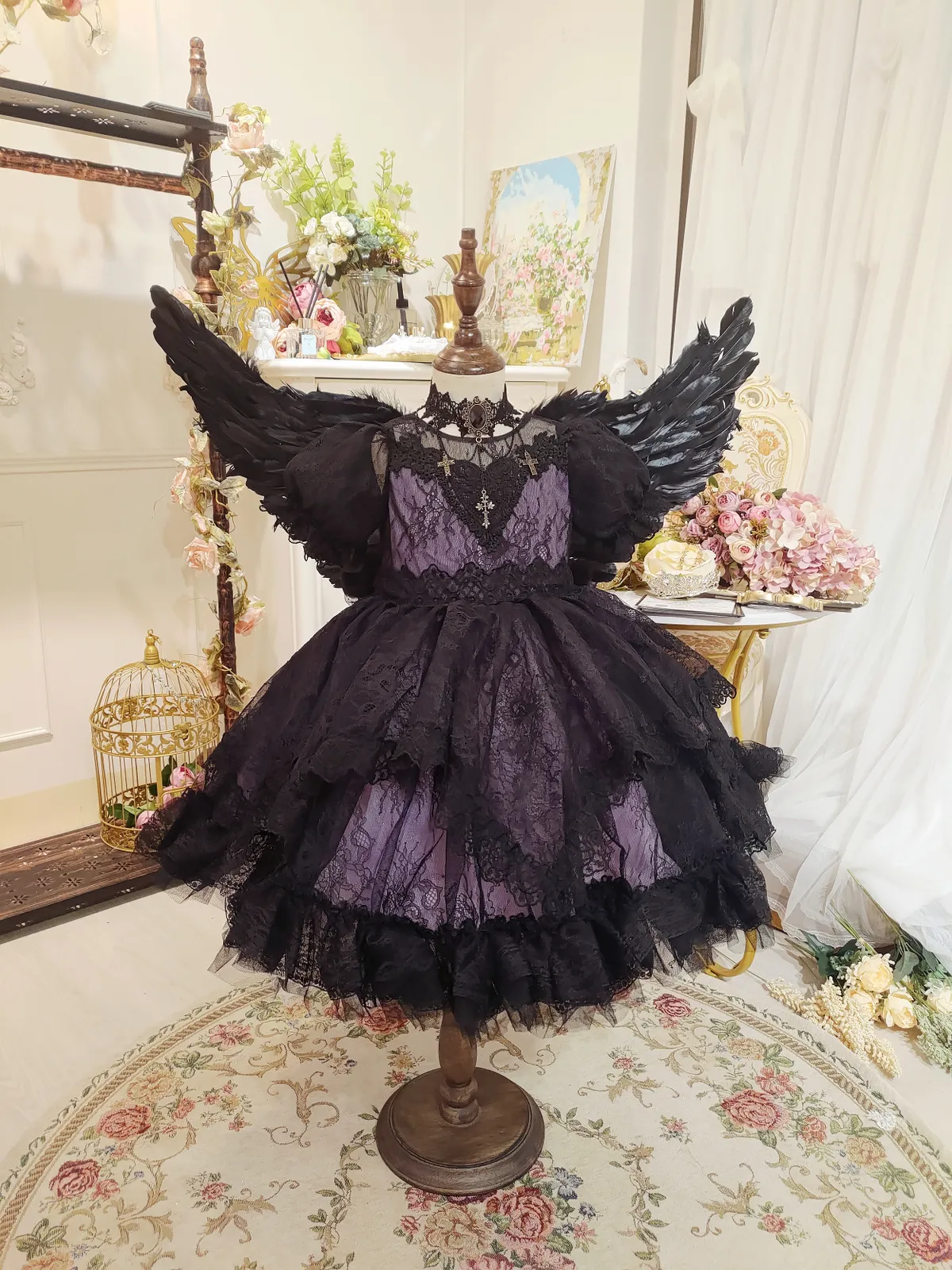 Ready-to-Ship ★ Little Witch Amelia - Purple & Black Lace Dress