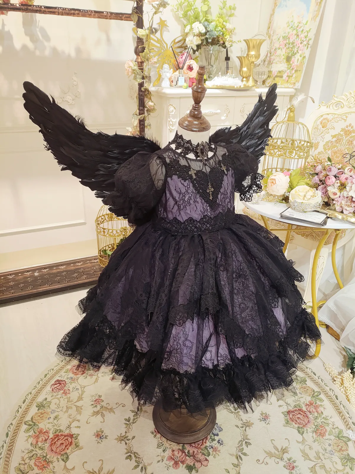 Ready-to-Ship ★ Little Witch Amelia - Purple & Black Lace Dress