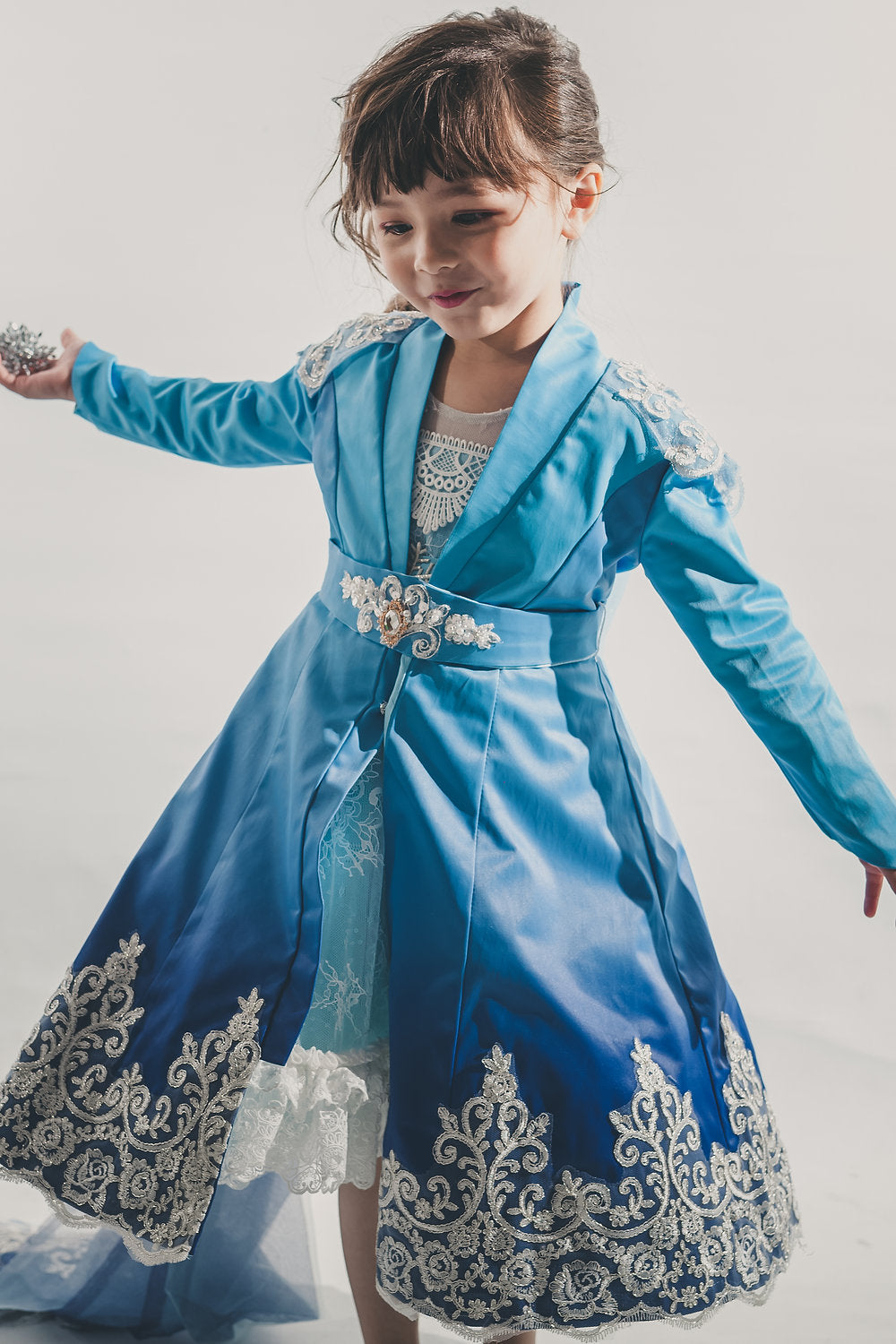 Elsa Blue Ombre Coat Dress