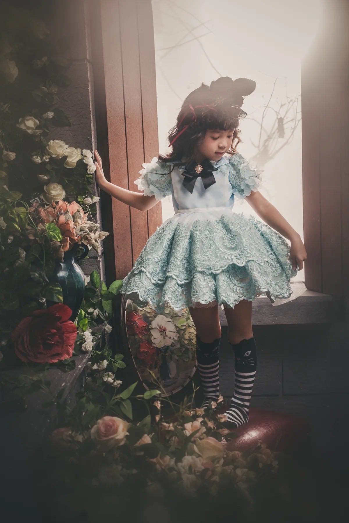 Alice in Wonderland Blue Dress & Apron Set