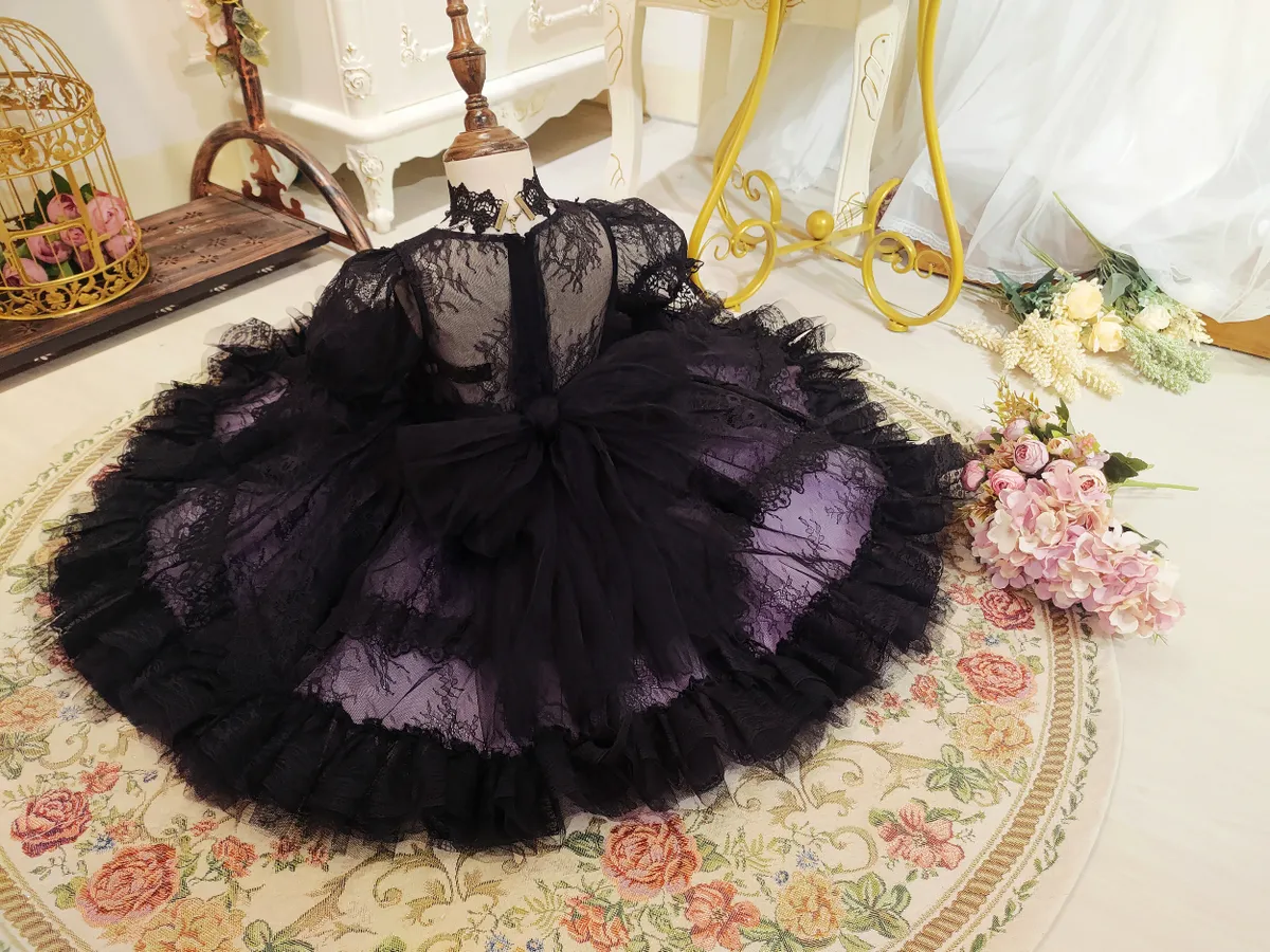 Ready-to-Ship ★ Little Witch Amelia - Purple & Black Lace Dress